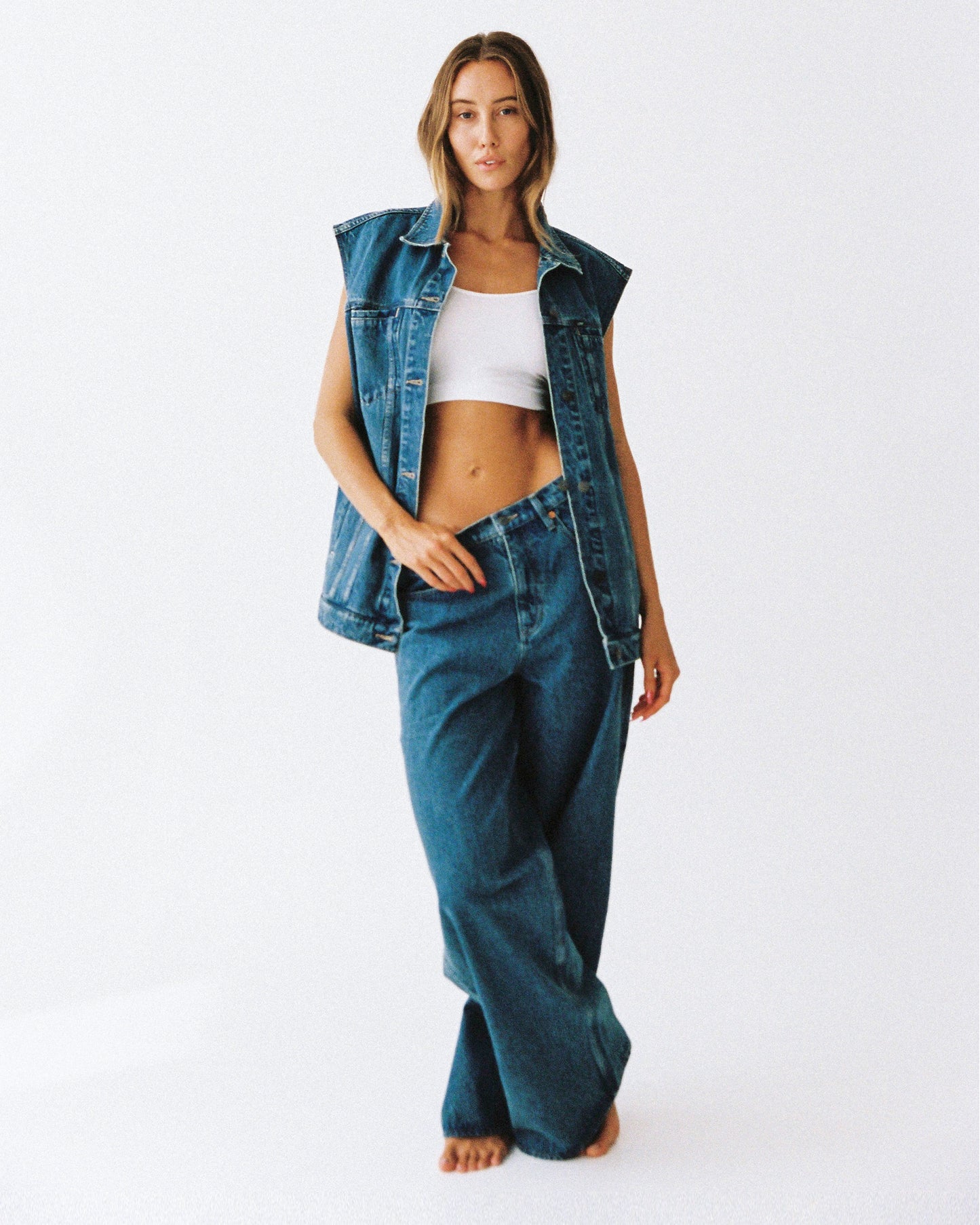 Signature Freya Oversized Denim Vest
