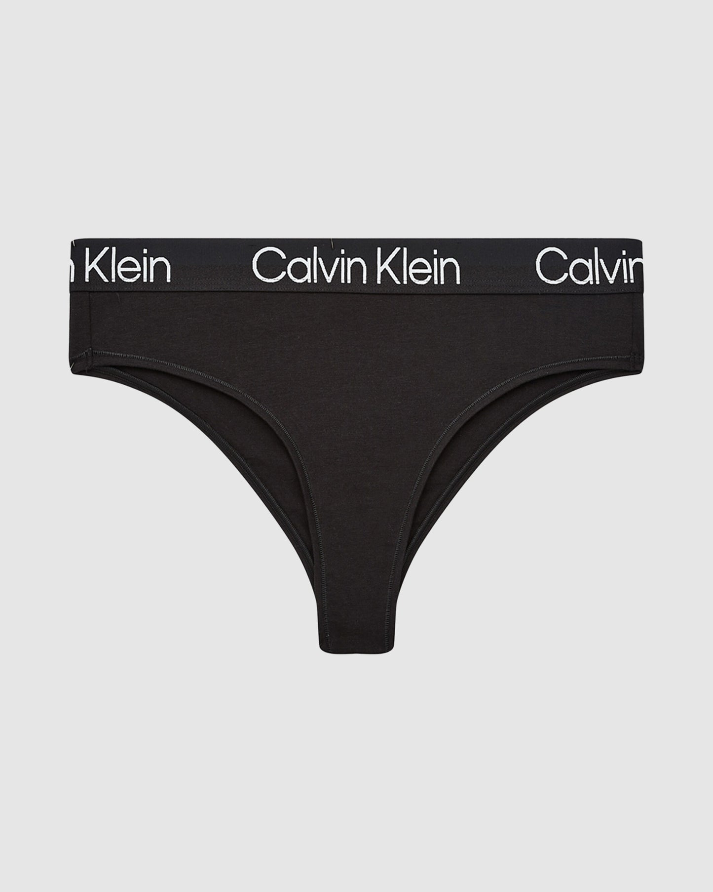 Structured Cotton High Leg Brazilian Briefs Black