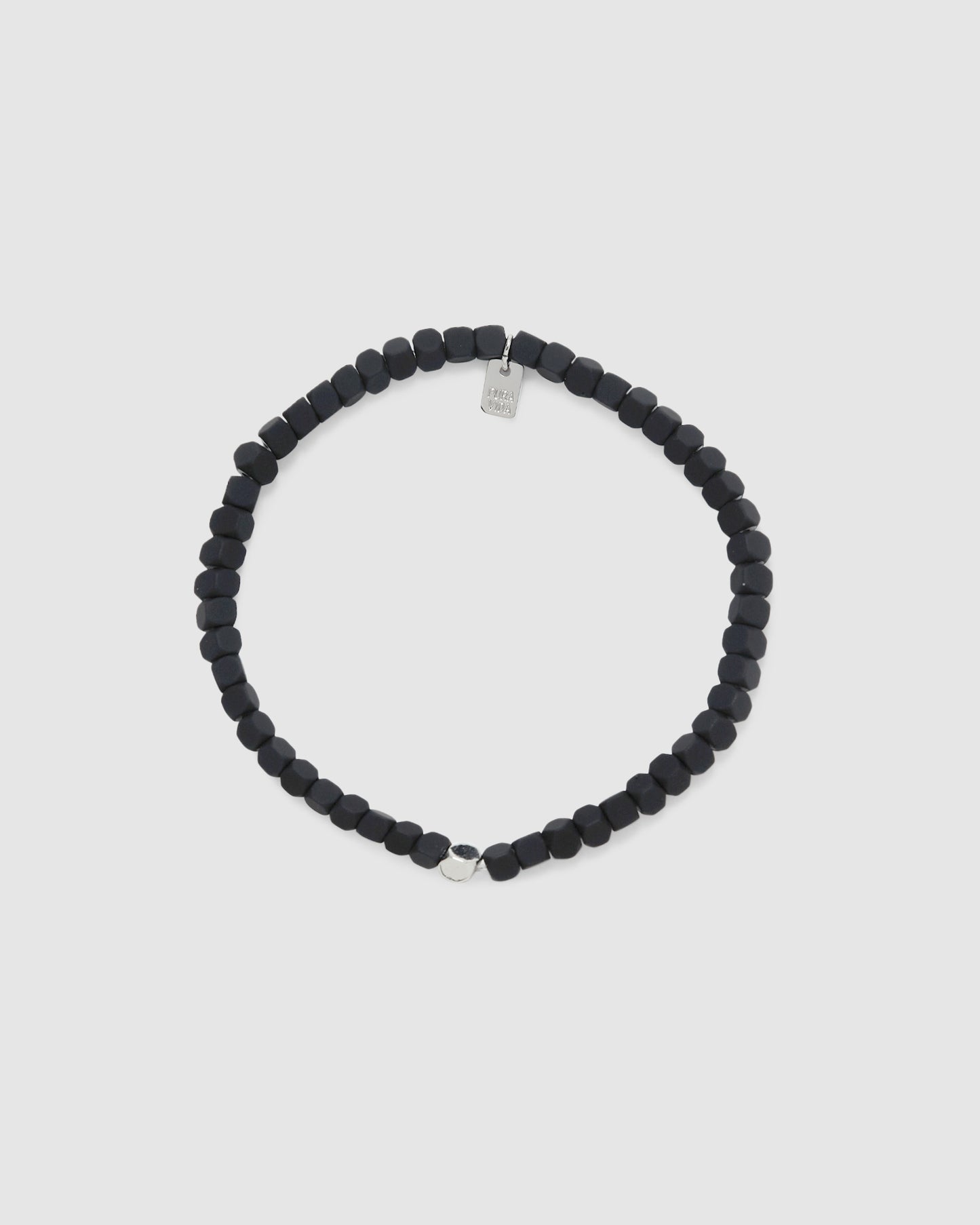 Men's Coated Hematite Stretch Bracelet