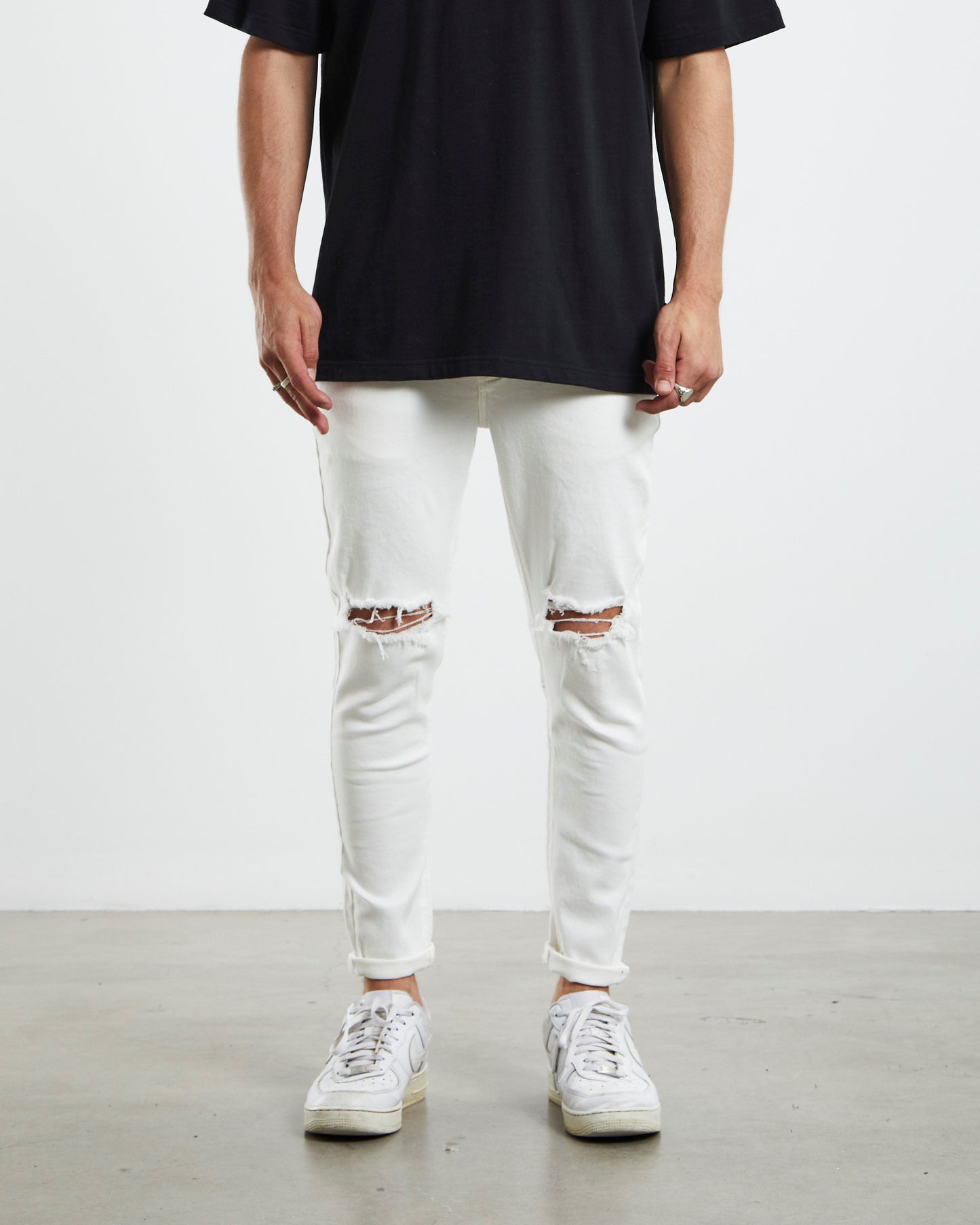 Offset Jeans White