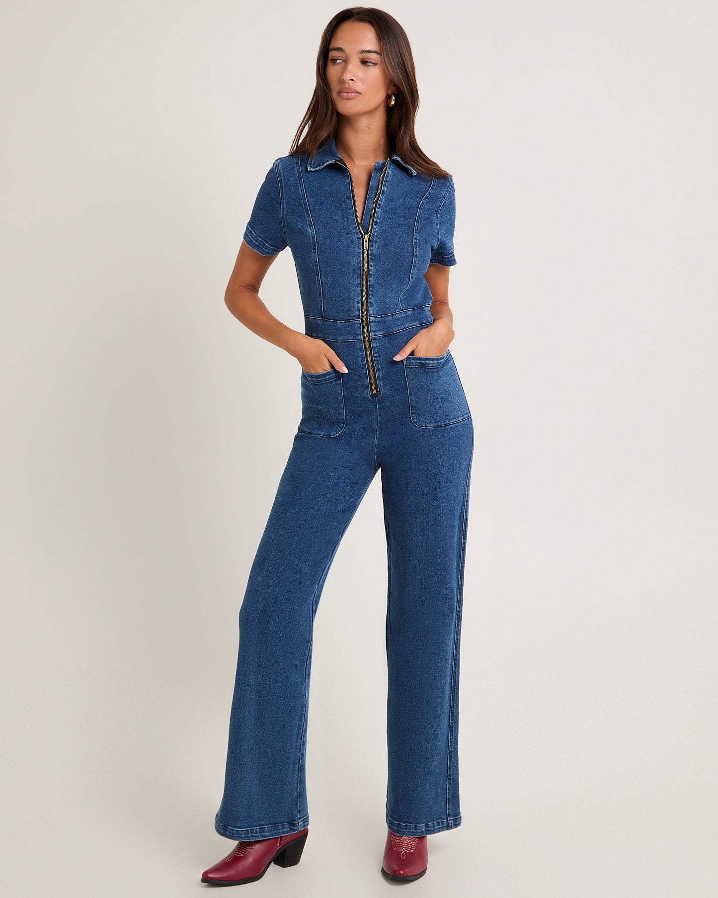Nikki Denim Maxi Boiler Suit