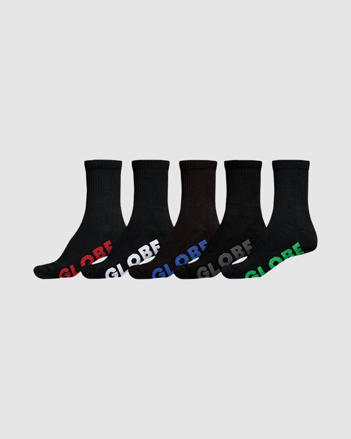 Stealth Crew Socks 5 Pack BLACK