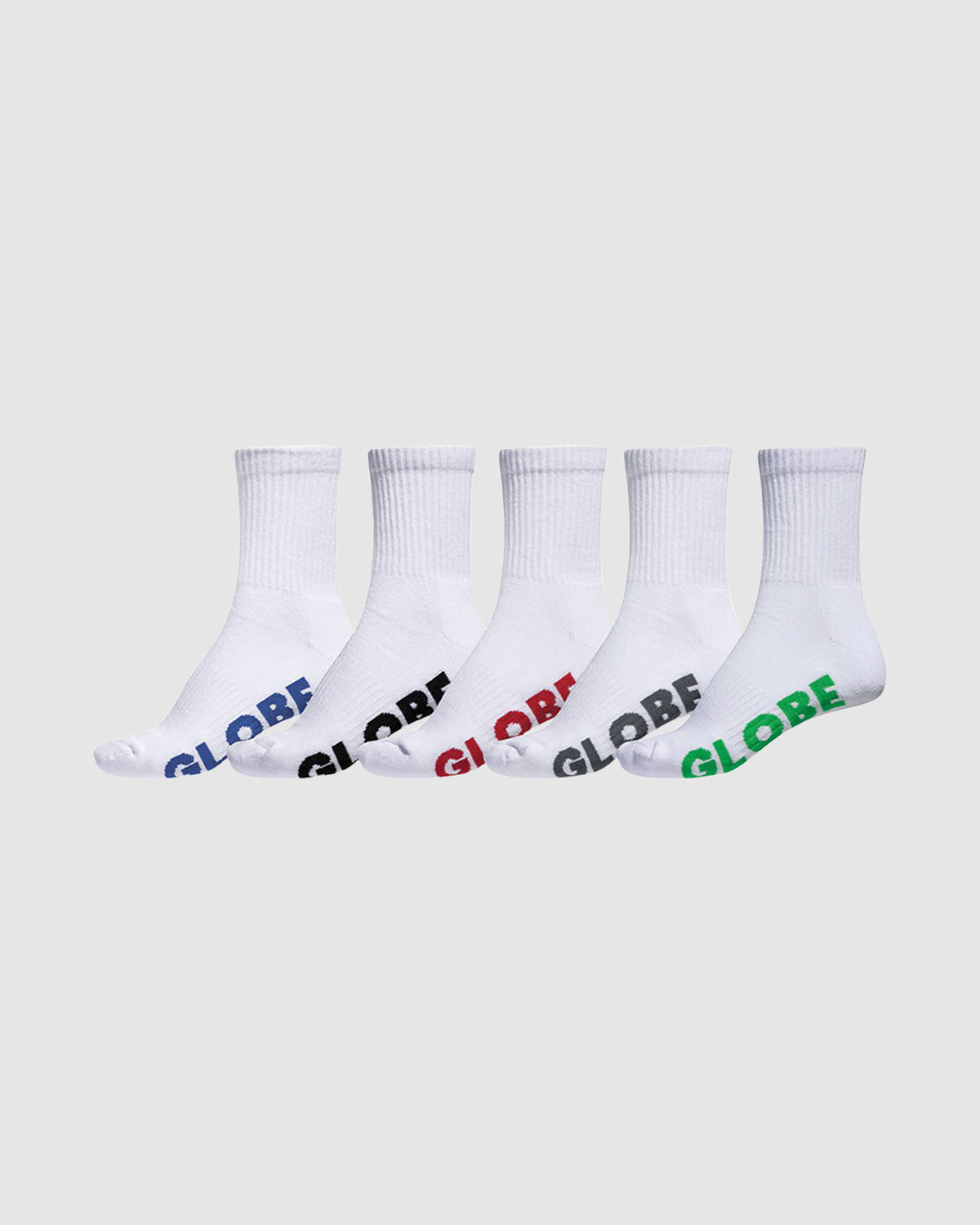 Stealth Crew Socks 5 Pack WHITE