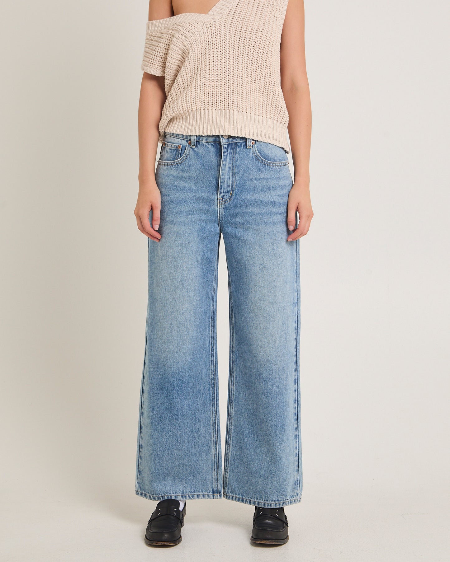 Wren High & Wide Denim Jeans Petite