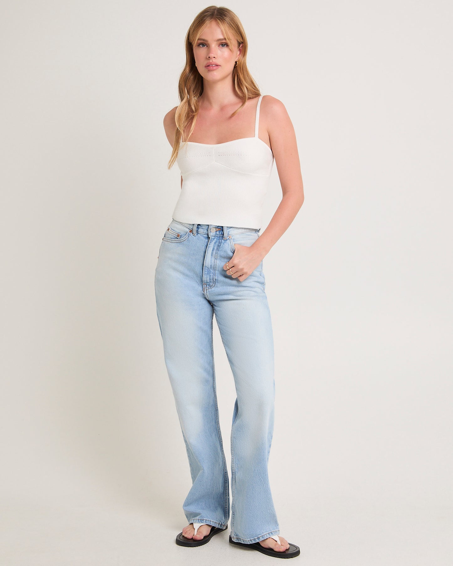 Echo Straight Denim Jeans Bay Sky Fade