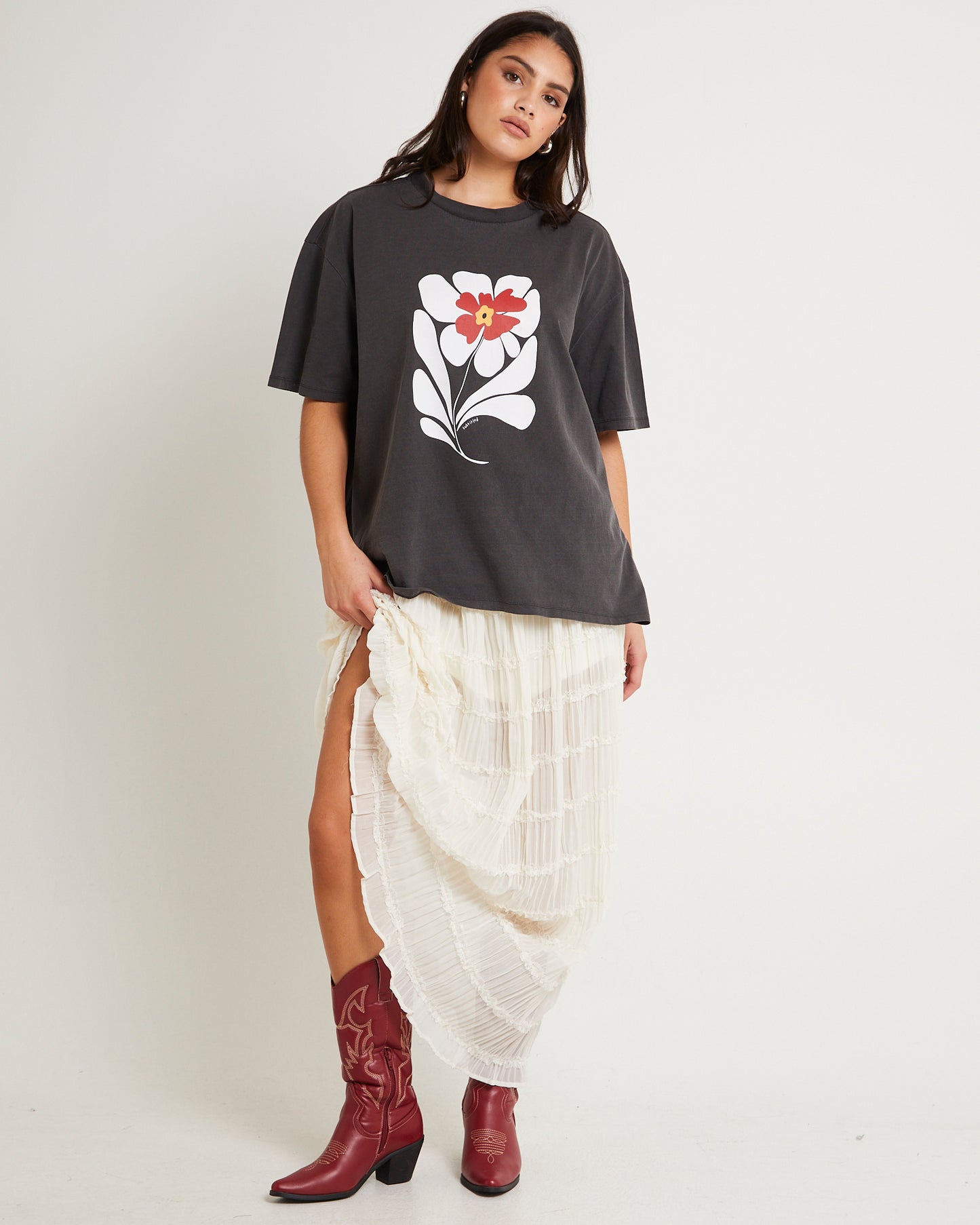 Flora Washed Oversized T-Shirt