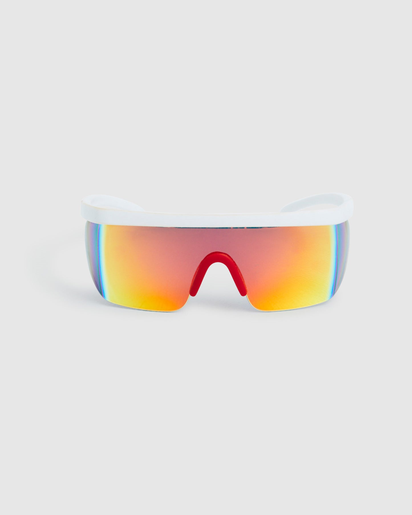 Denver Reflector Shield Sunglasses White
