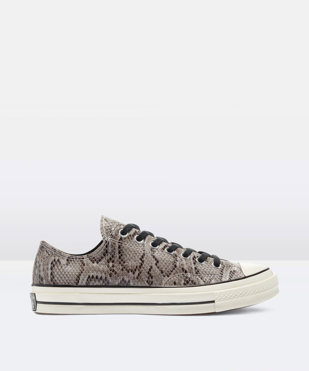 Chuck 70 Lo Sneakers Reptile Suede Brown/Black