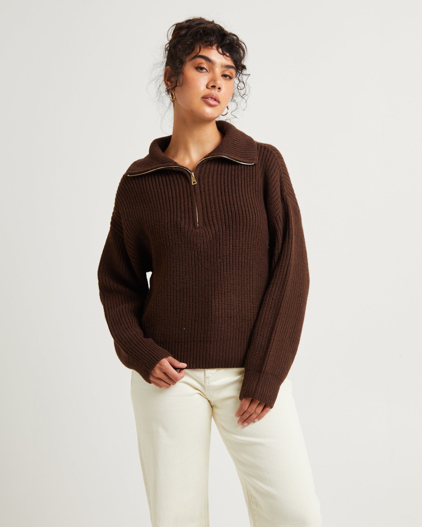 Ezra Half Zip Knit Pull Over