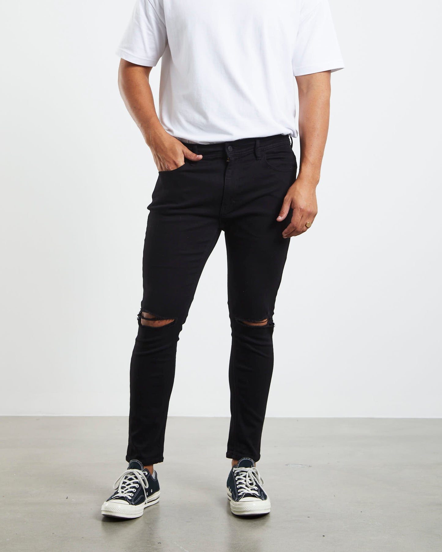 Z-Roller Skinny Denim Jeans Delta Destroy