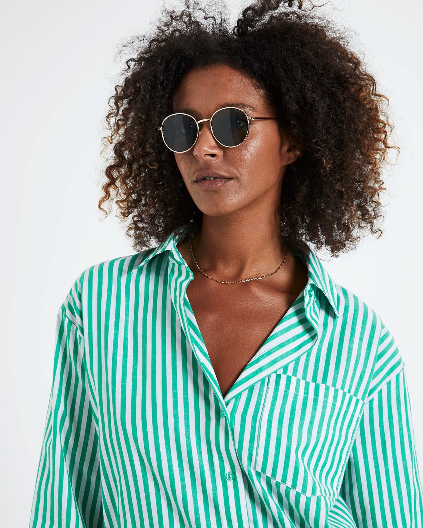Molly Sunglasses Gold/Green