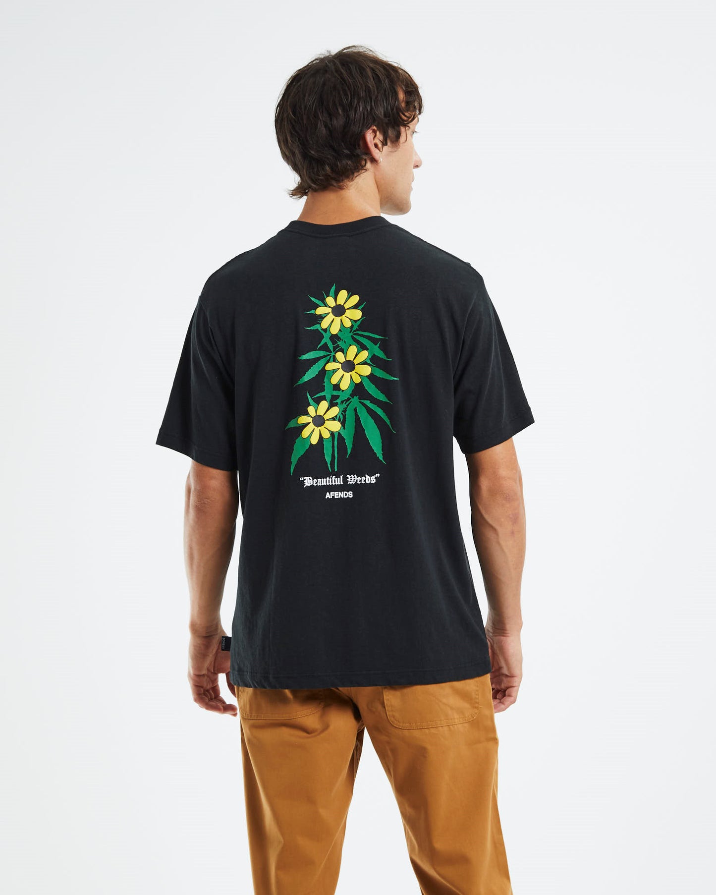 Beautiful Weeds Hemp T-Shirt Black