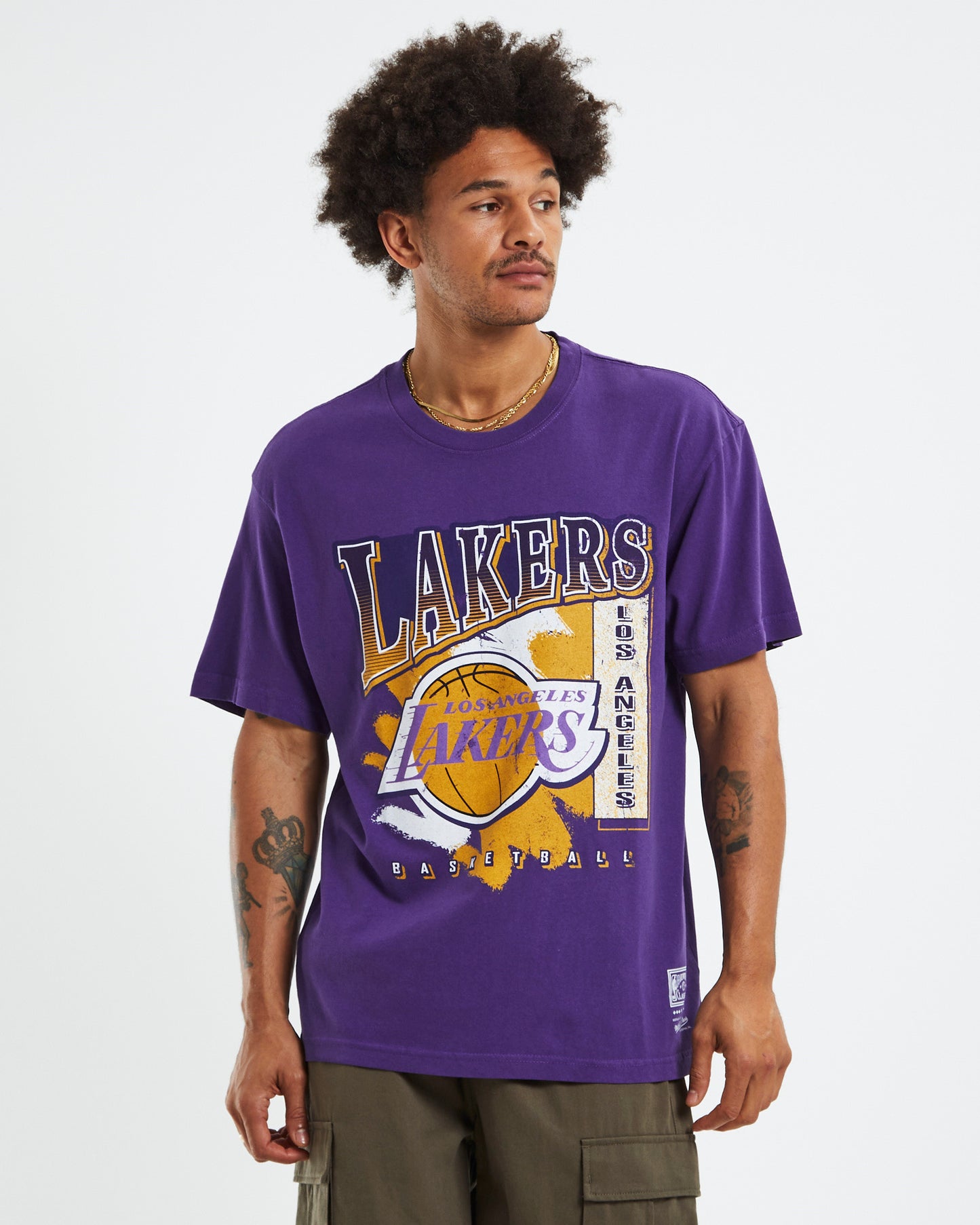 Los Angeles Lakers Brush Off T-Shirt Lakers Purple