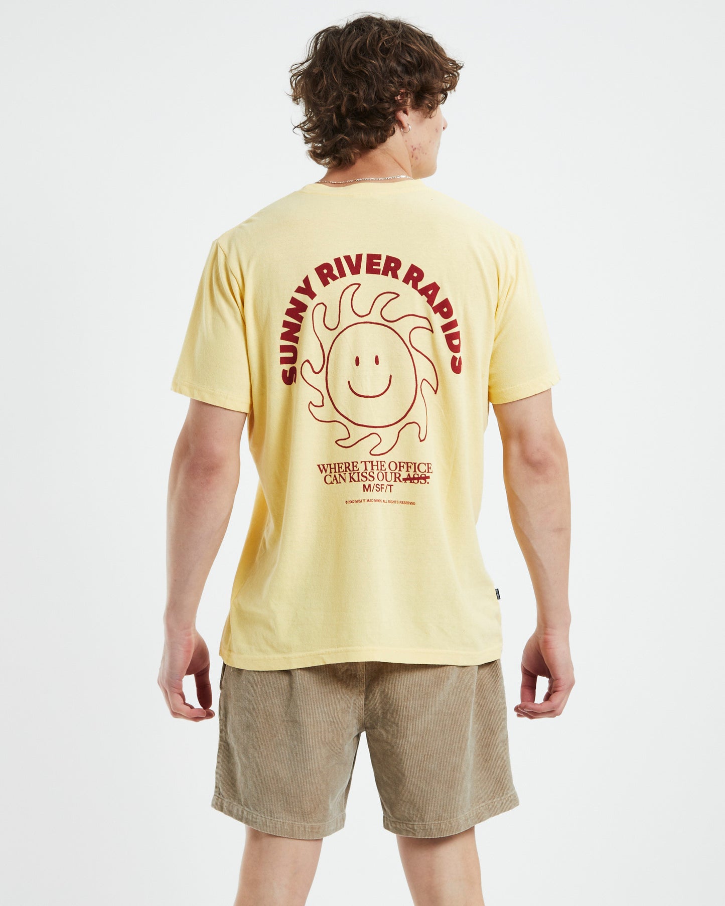 Sunny Rapids 50/50 T-Shirt Pigment Dusty Lemon Yellow