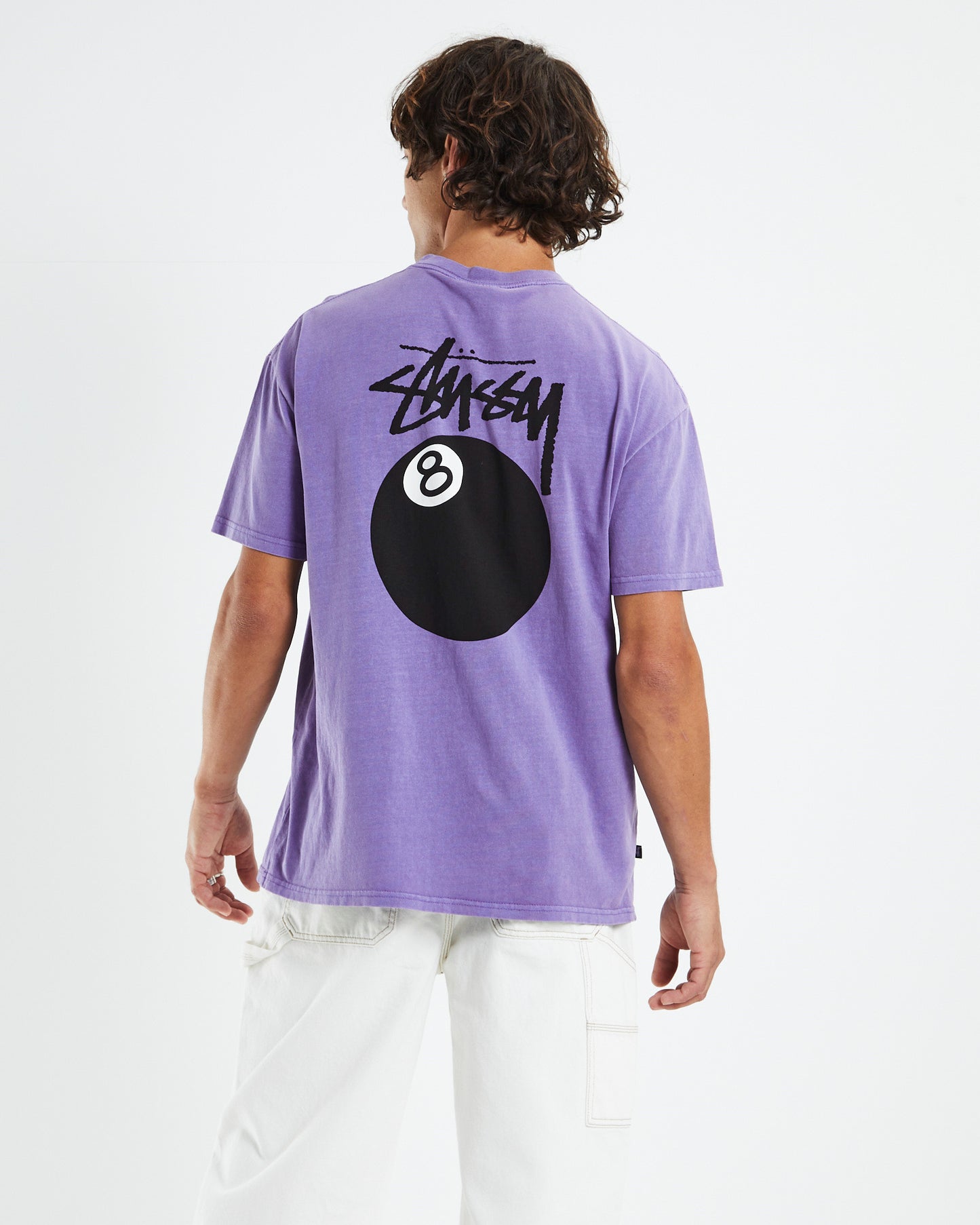 8 Ball Short Sleeve T-Shirt Pigment Washed Violet