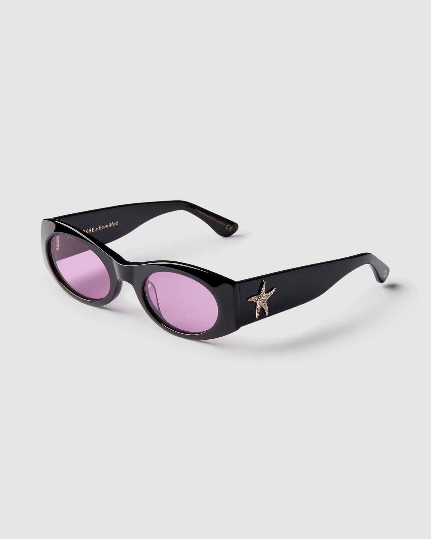 Evan Mock X Suede Sunglasses Black Polished/Velvet
