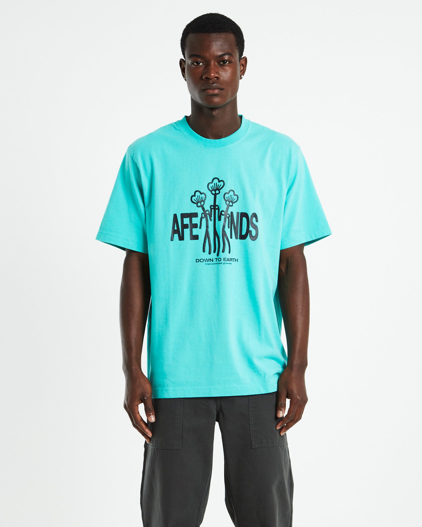 Grooves T-Shirt Jade Blue