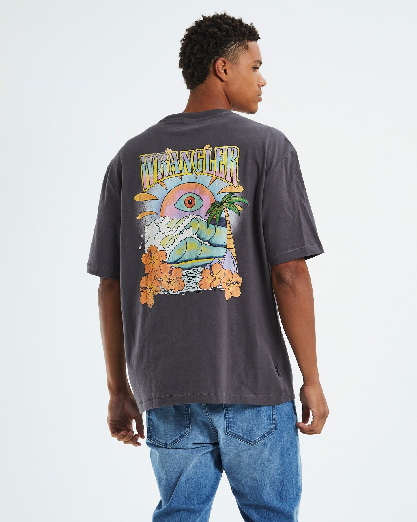 All Seeing Sun Baggy T-Shirt Slate Grey
