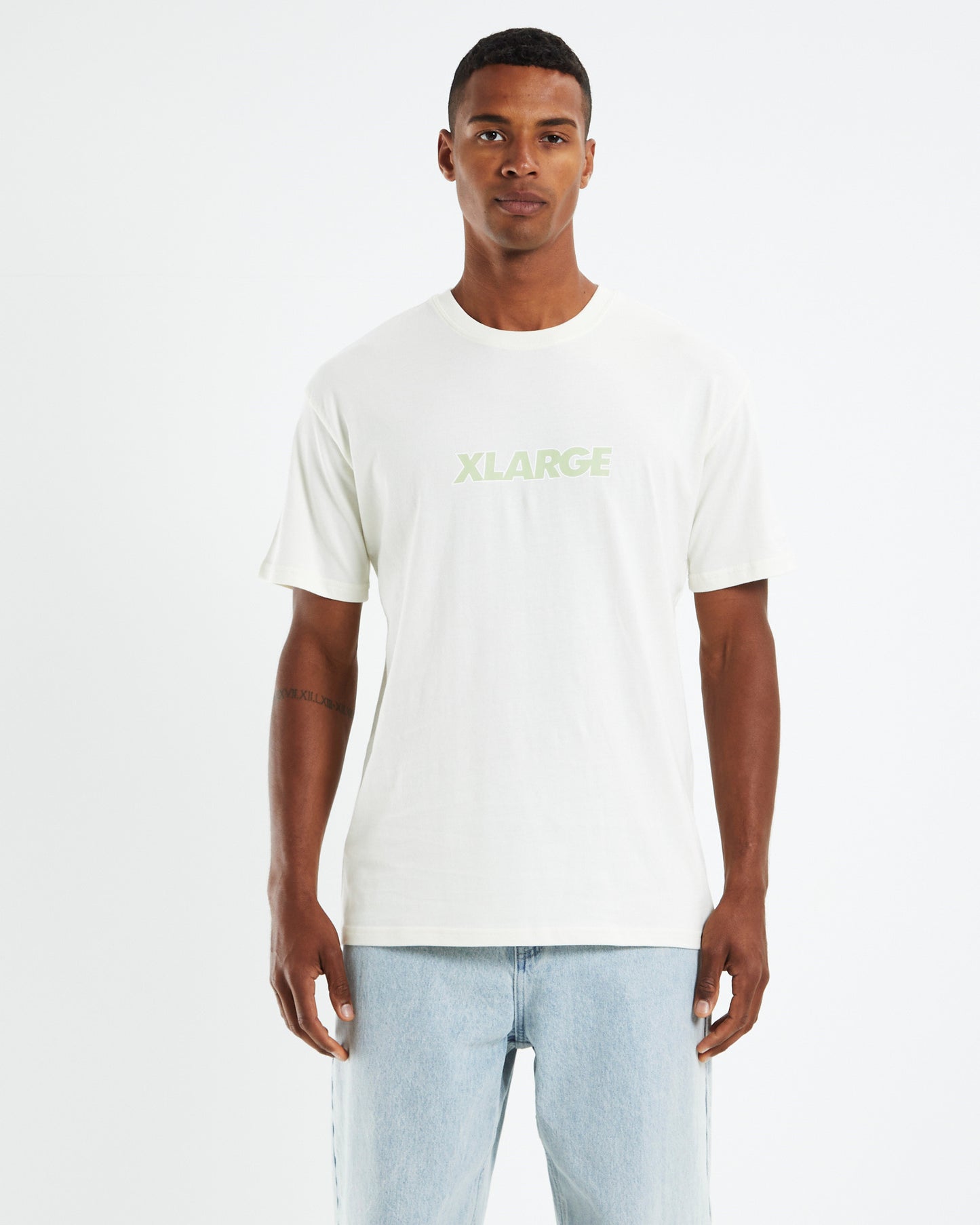 Text Logo Short Sleeve T-Shirt Ivory White