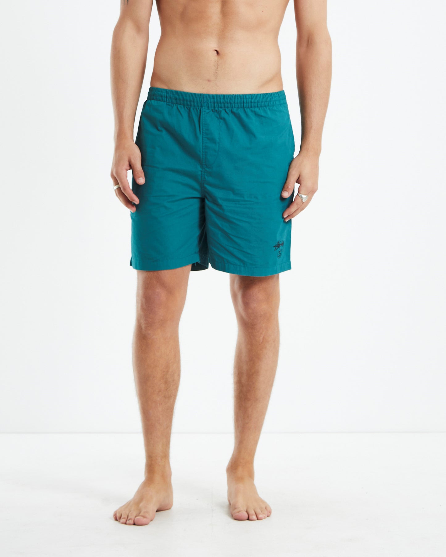 Basic Stock Beach Shorts Ocean Green