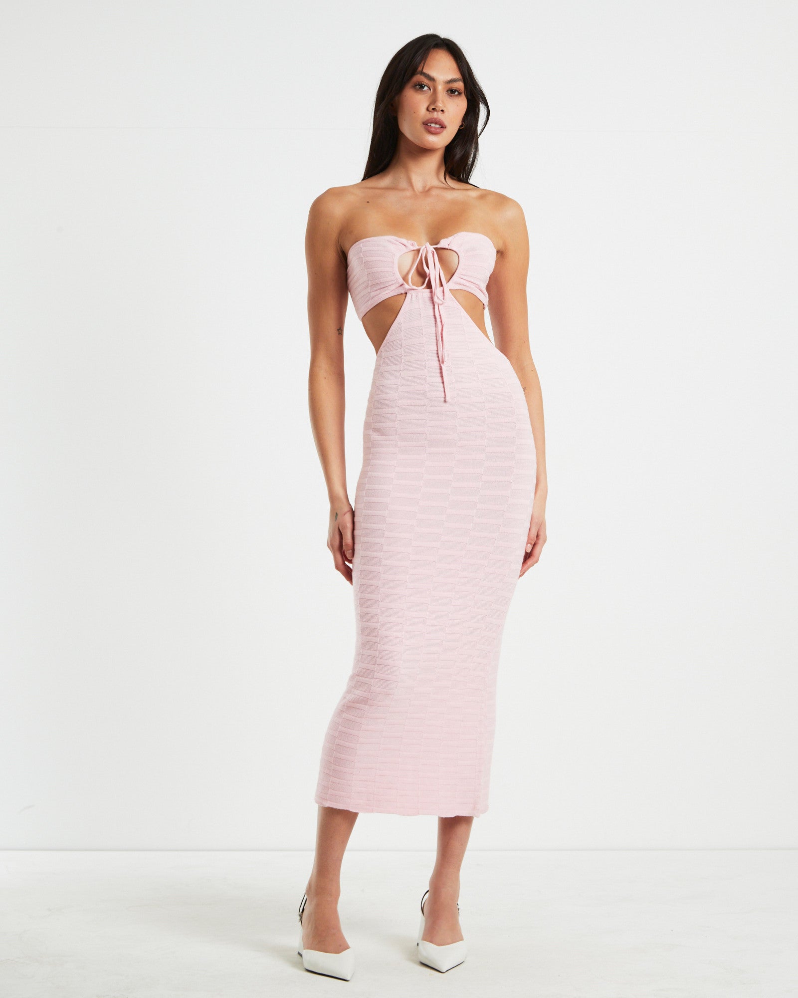alana open knit dress Alana Merino Wool Wrap Dress