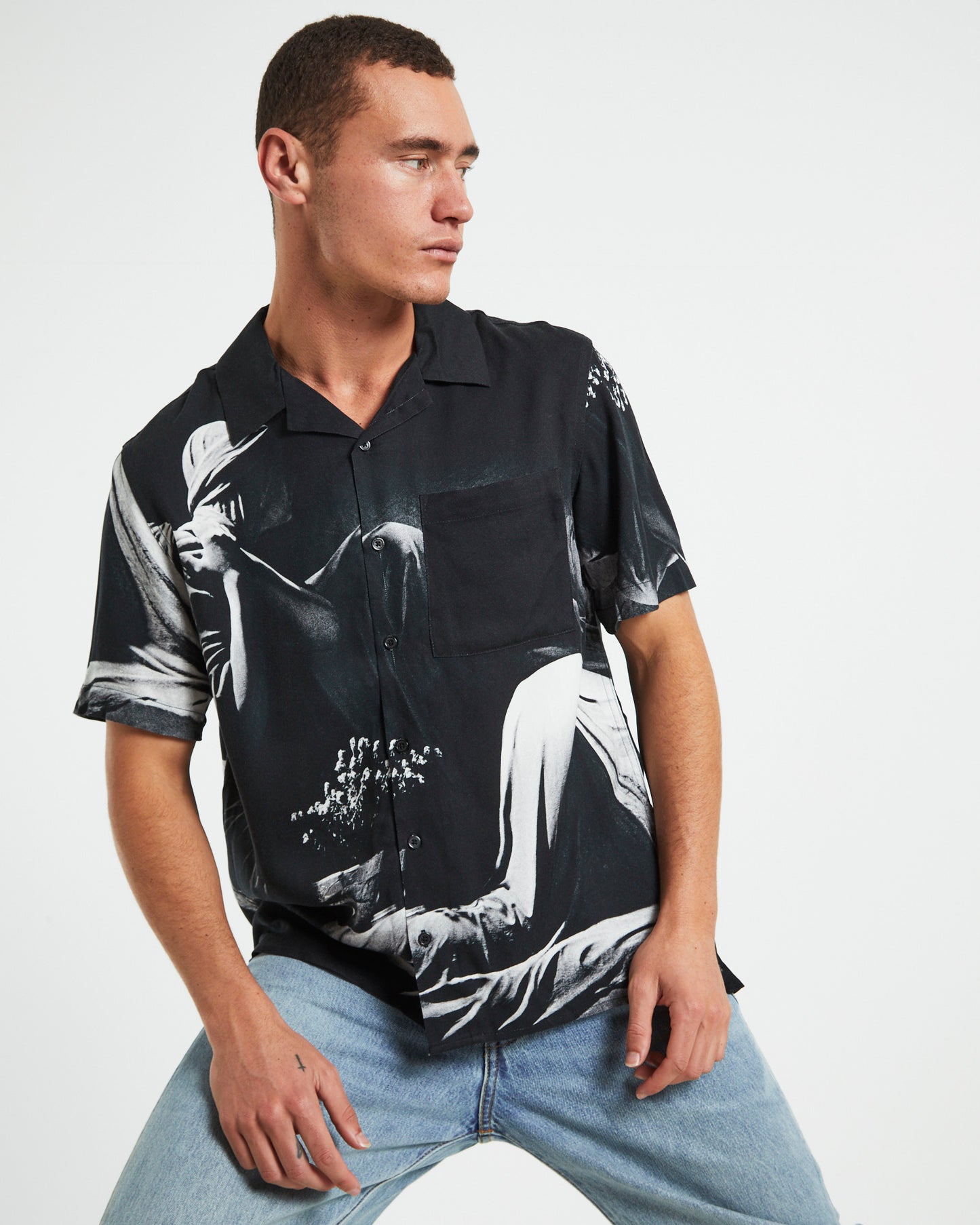 Joy Division Closer Short Sleeve Shirt in Black