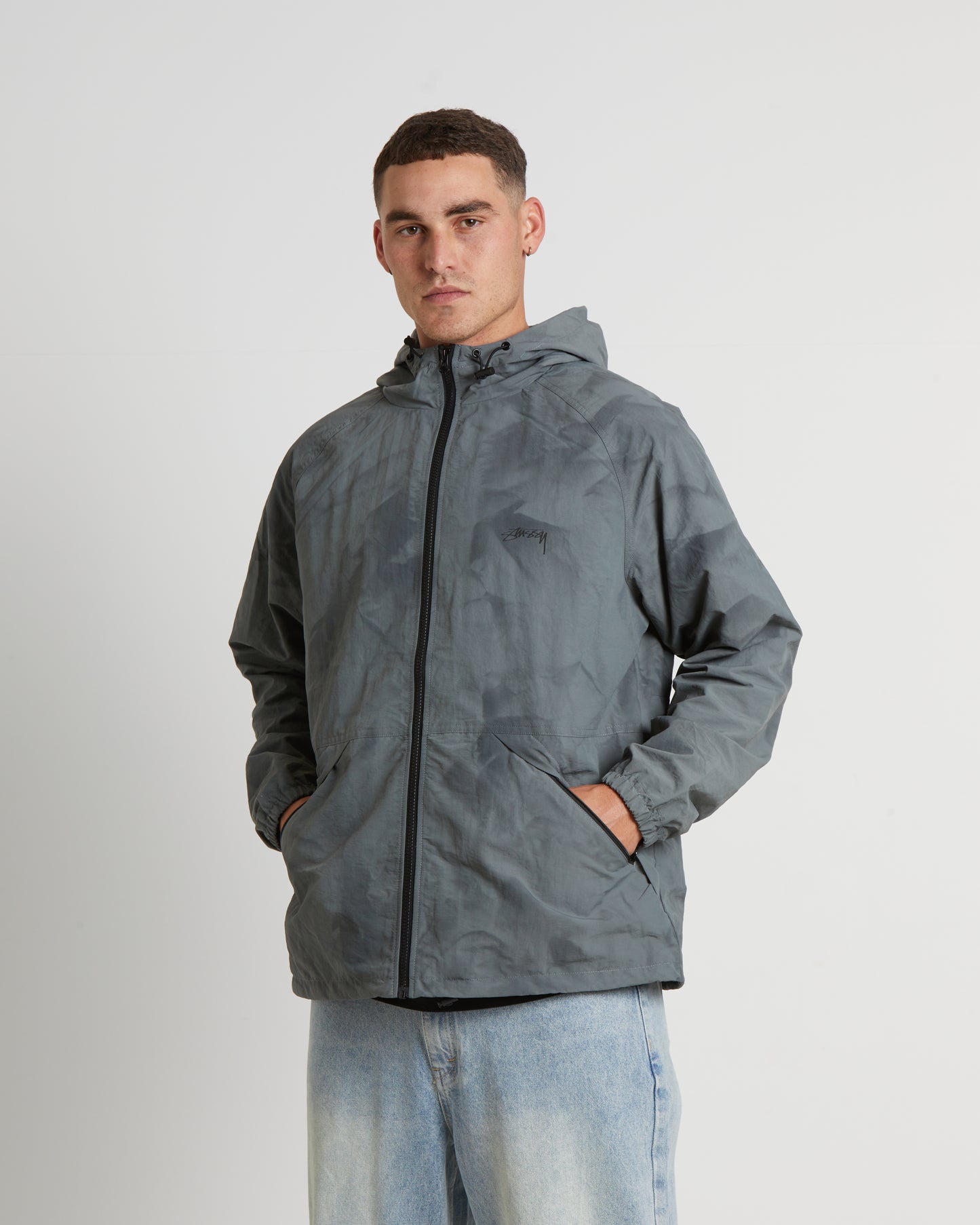 Stussy Wave Dye Jacket in Grey