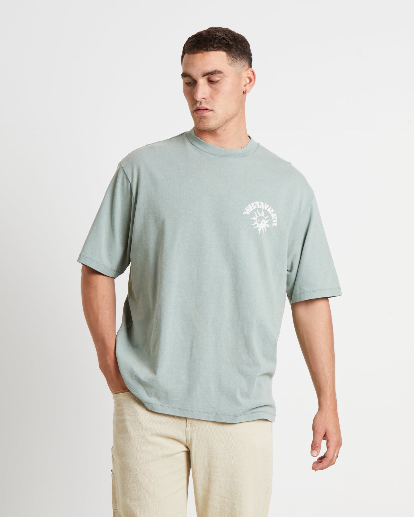 Sun Yin Slacker Short Sleeve T-Shirt in Washed Jade