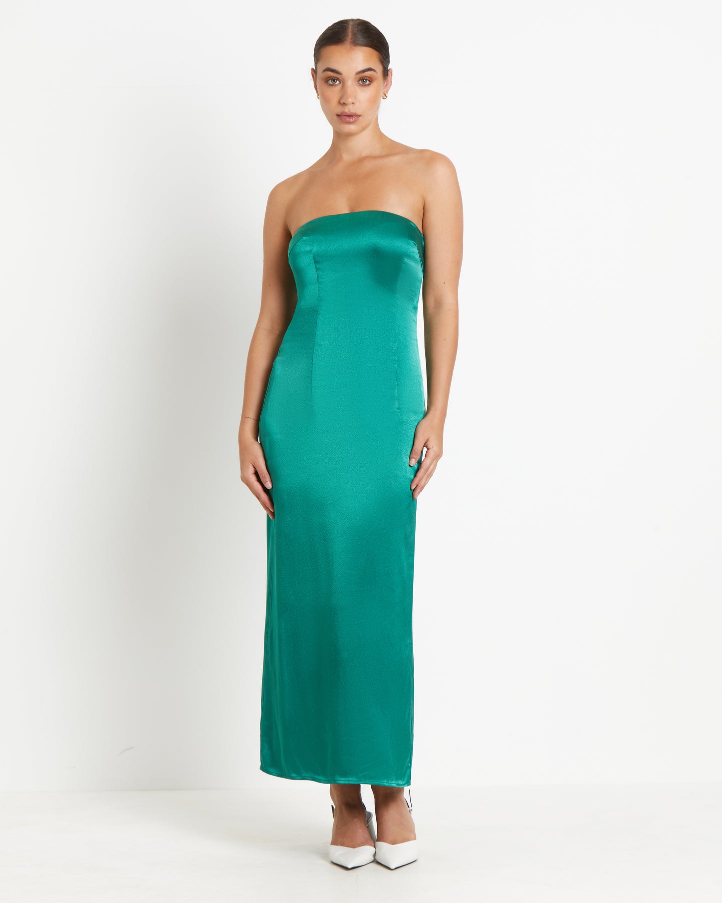 Sinead Midi Dress in Emerald Green