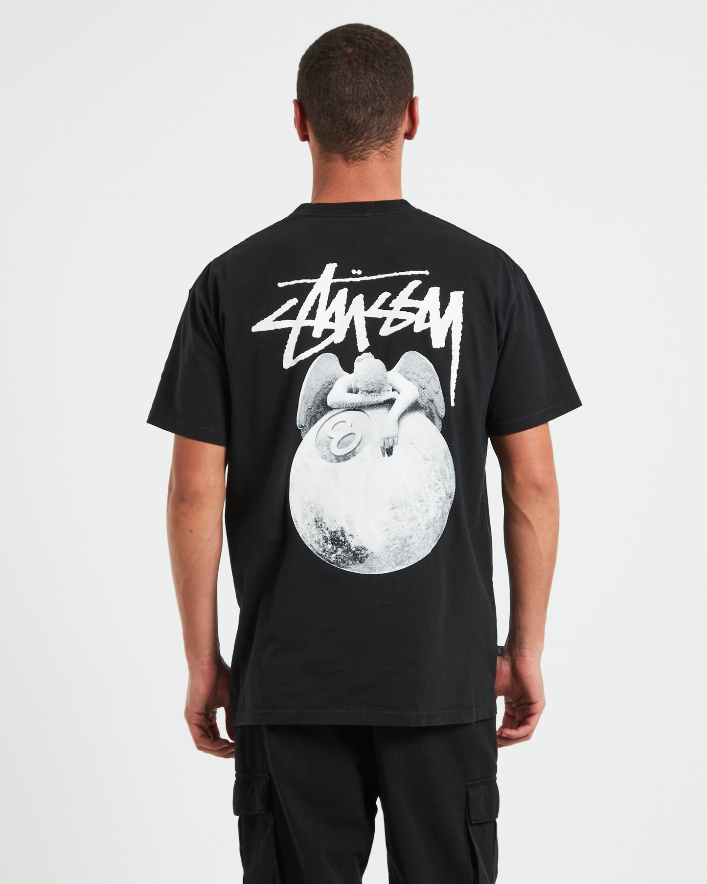 Angel Heavyweight Short Sleeve T-Shirt in Black