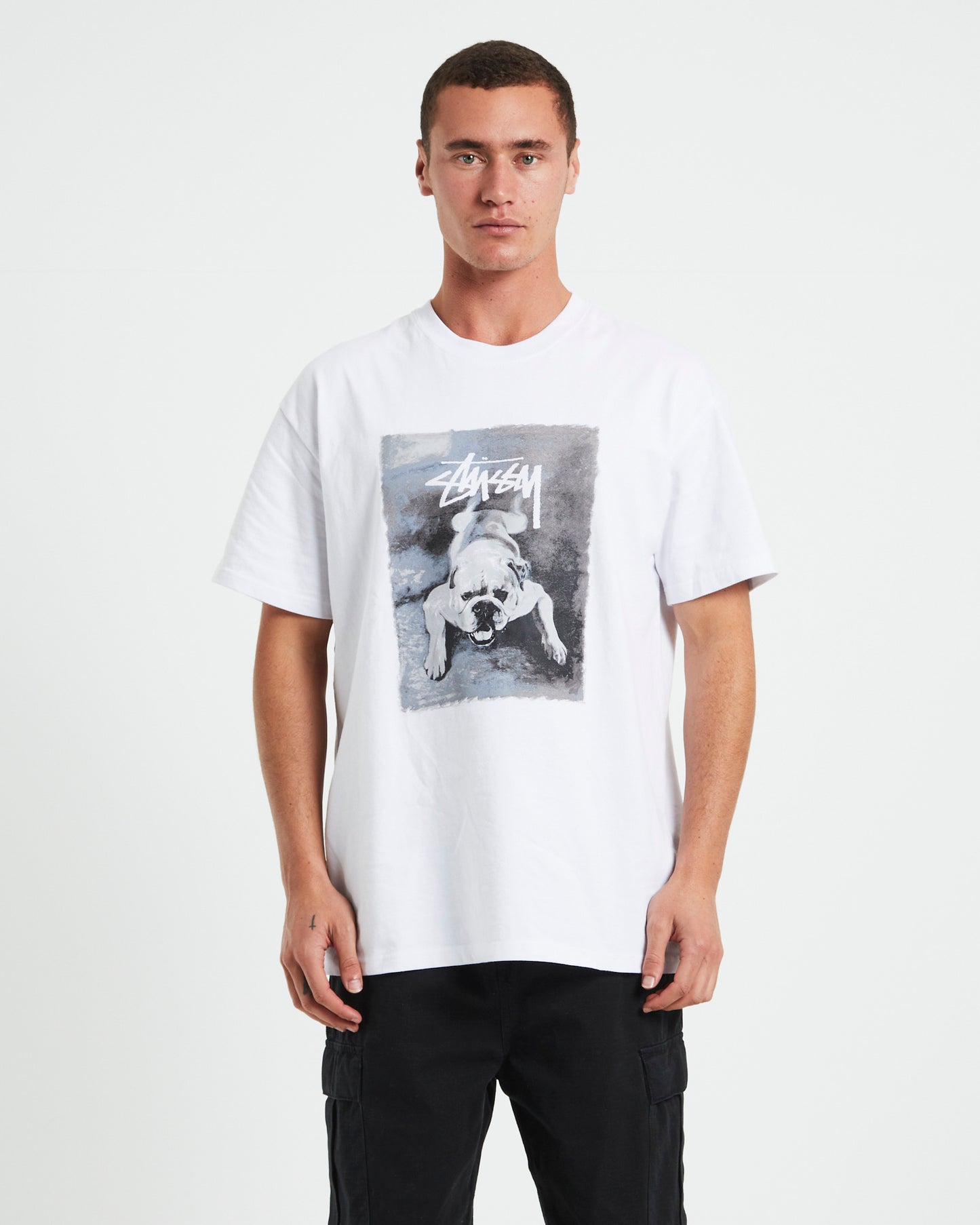 Bulldog Heavyweight Short Sleeve T-Shirt in White