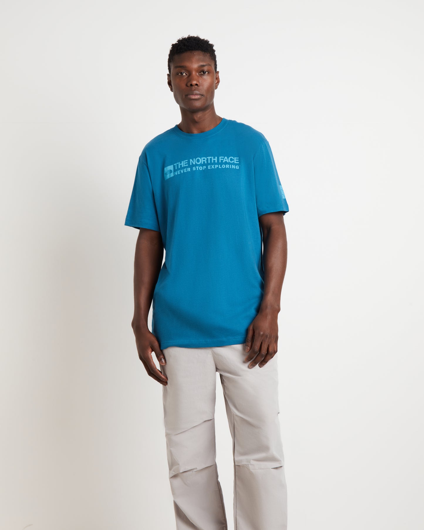 Short Sleeve Brand Proud T-Shirt in Blue Coral