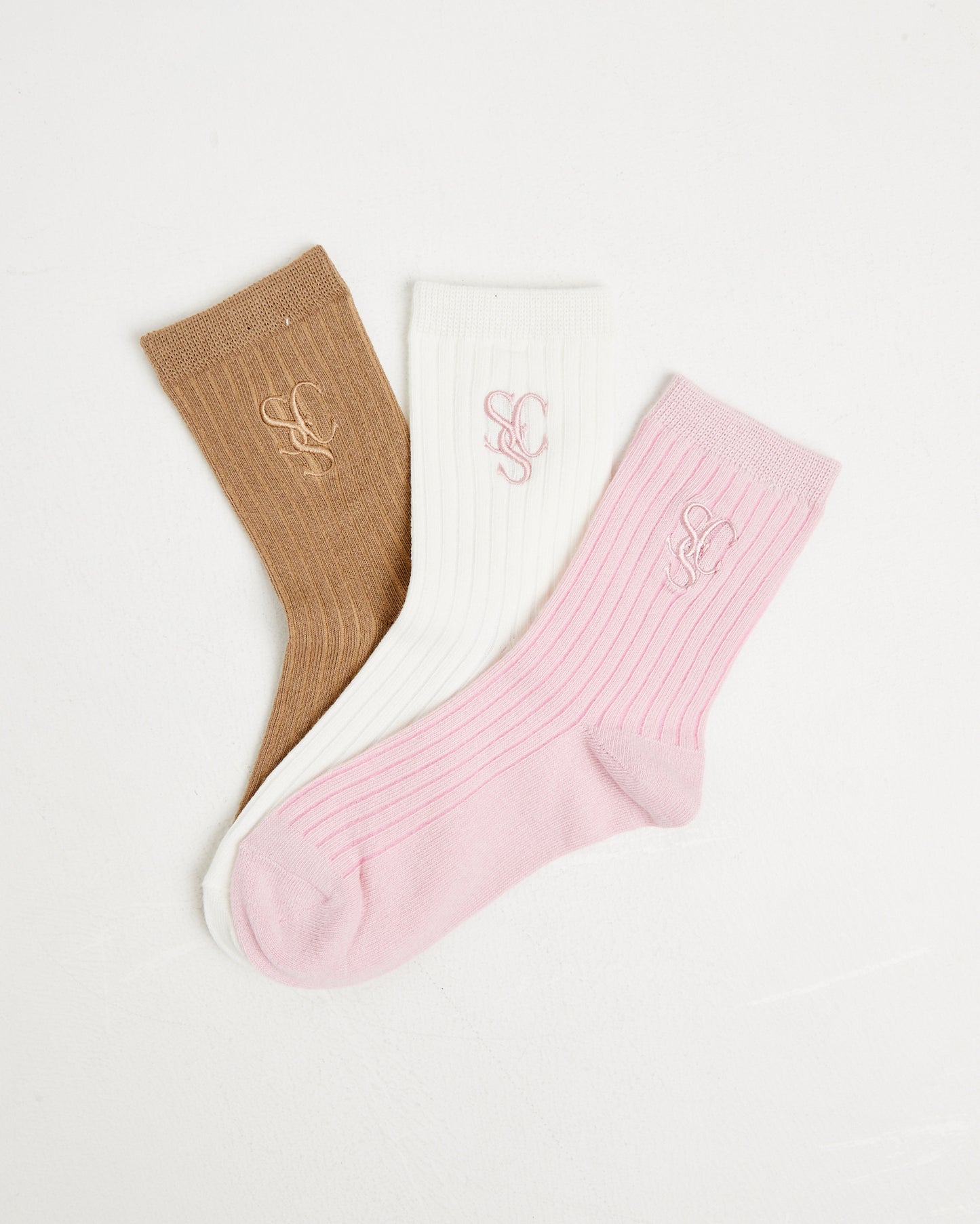 Sporty Rib Socks 3 Pack in Multi