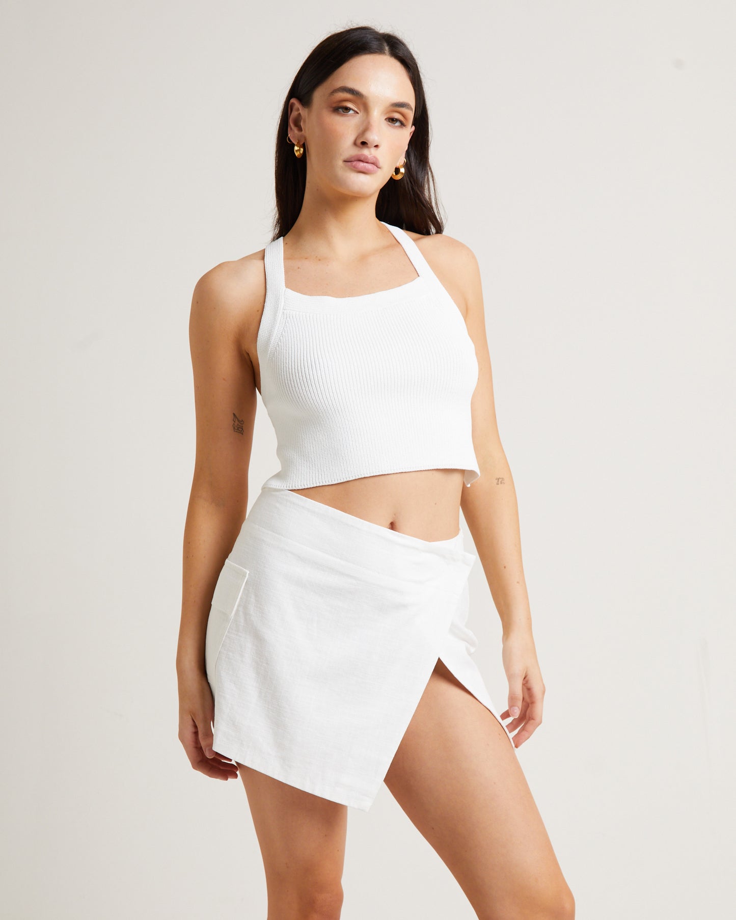 Andi Compact Knit Cross Back Top