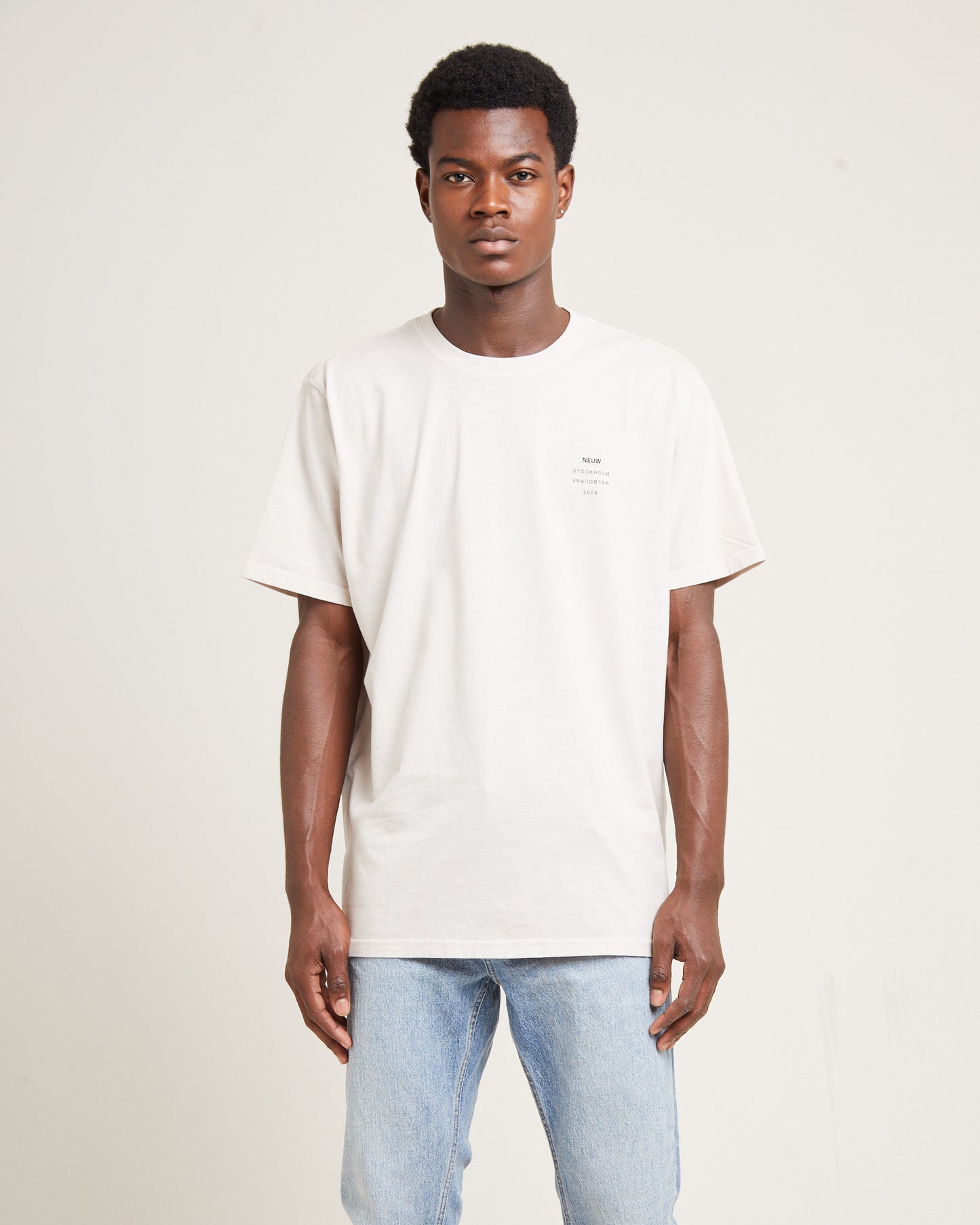 Organic Neuw Band Short Sleeve T-Shirt Washed Stone