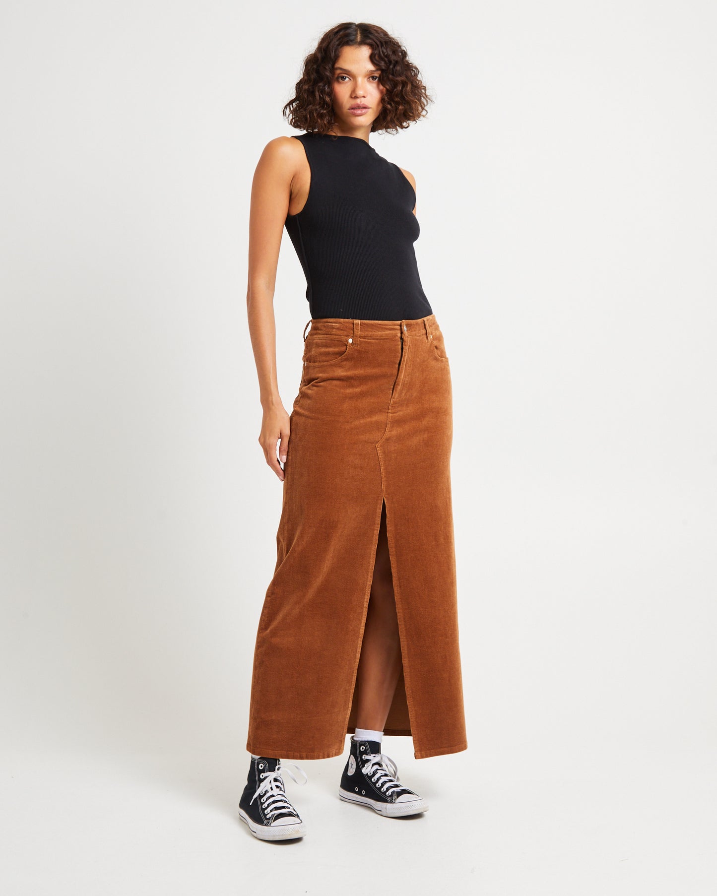 Repair Maxi Skirt Caramel Cord