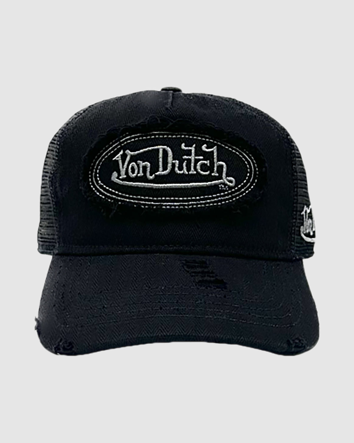 Trucker Hat Heringbone Black BLACK
