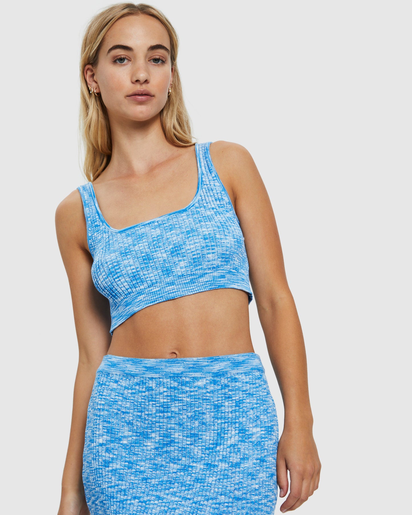 Zoey Space Dye Knit Crop Top