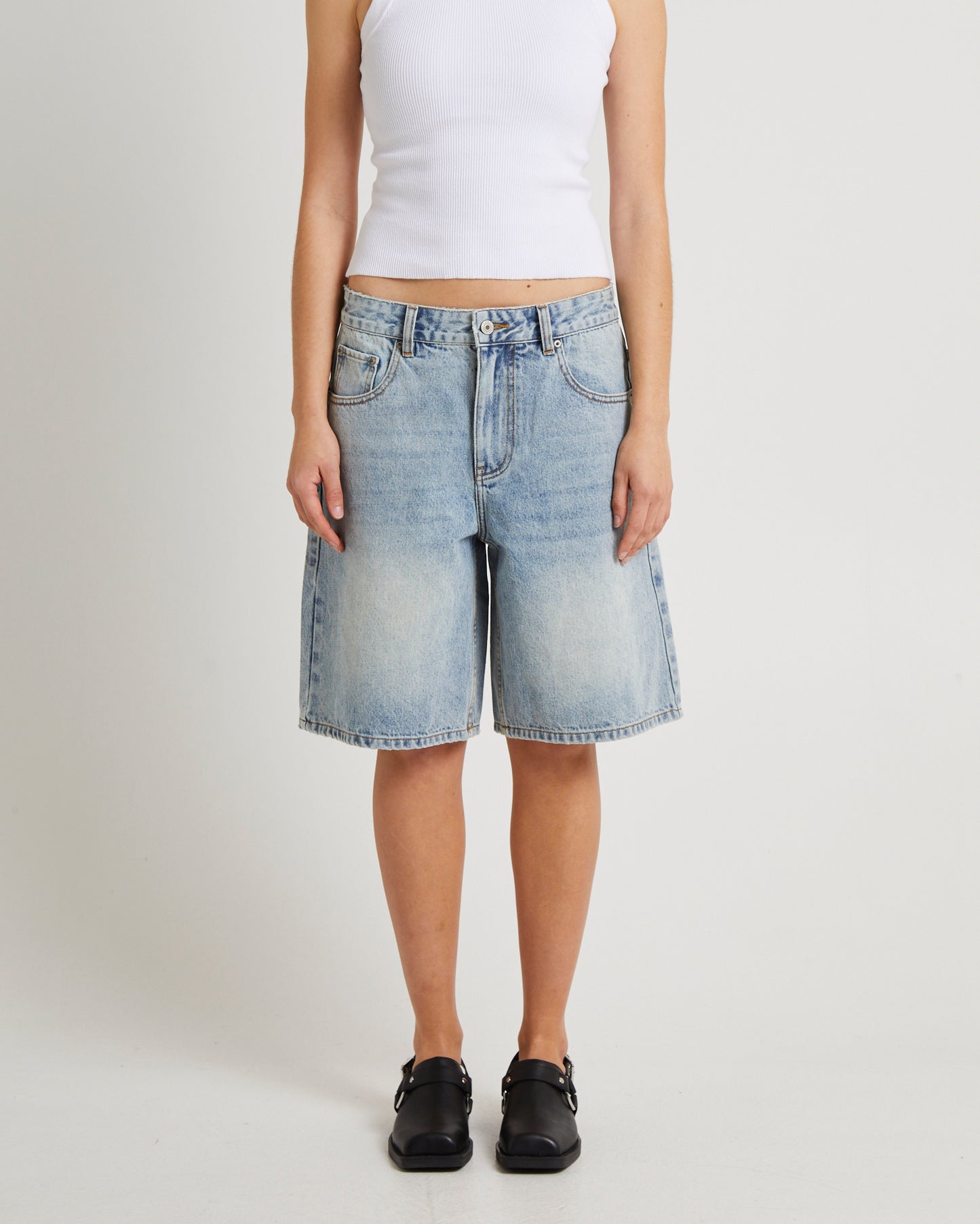 Kourtney Longline Denim Jorts