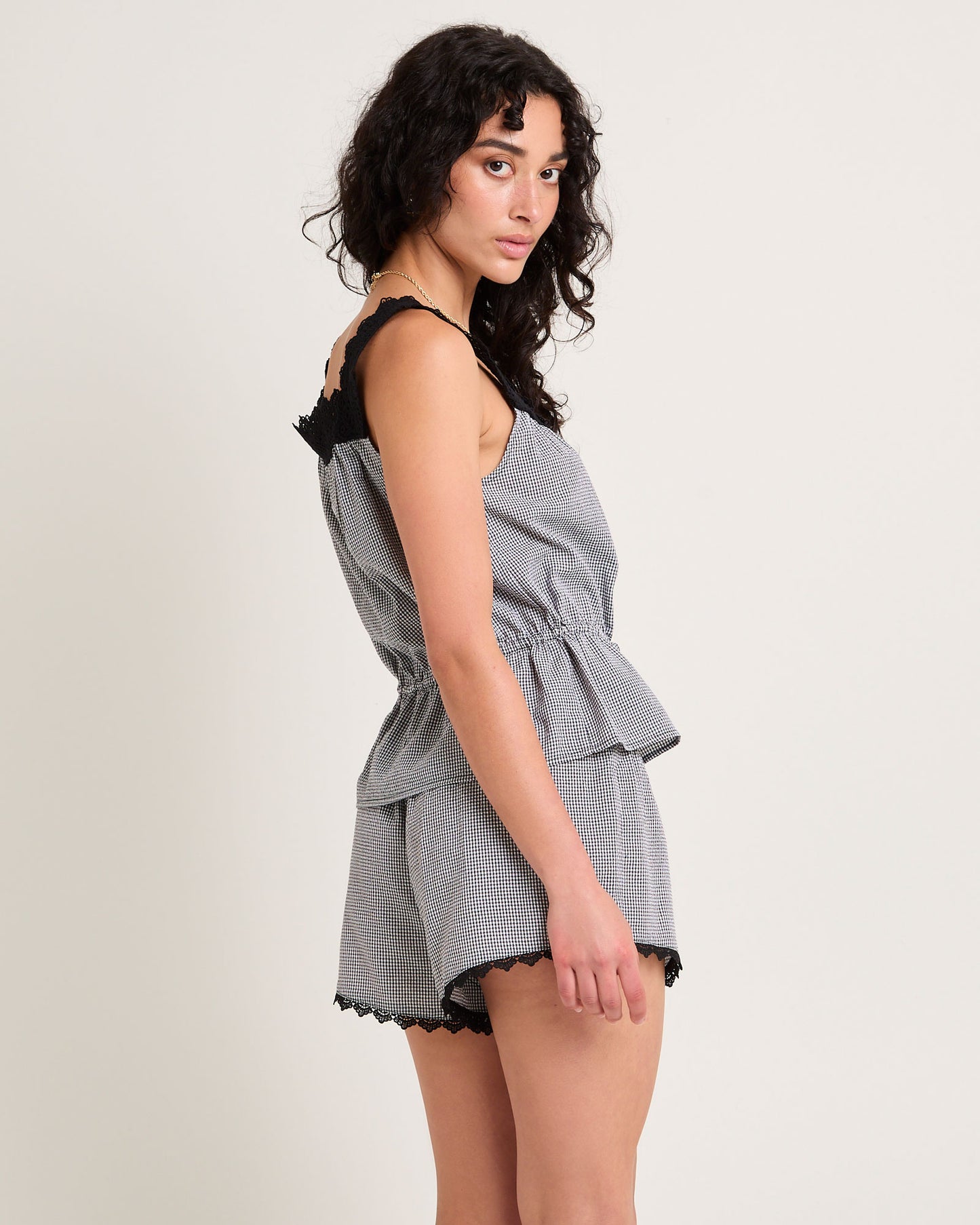 Aster Lace Insert Cotton Cami Top