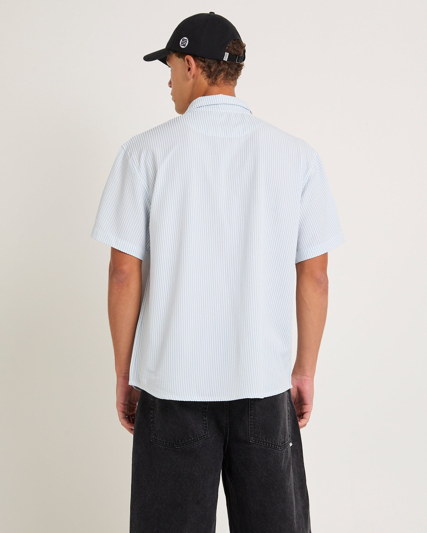 Seersucker Summer Short Sleeve Shirt