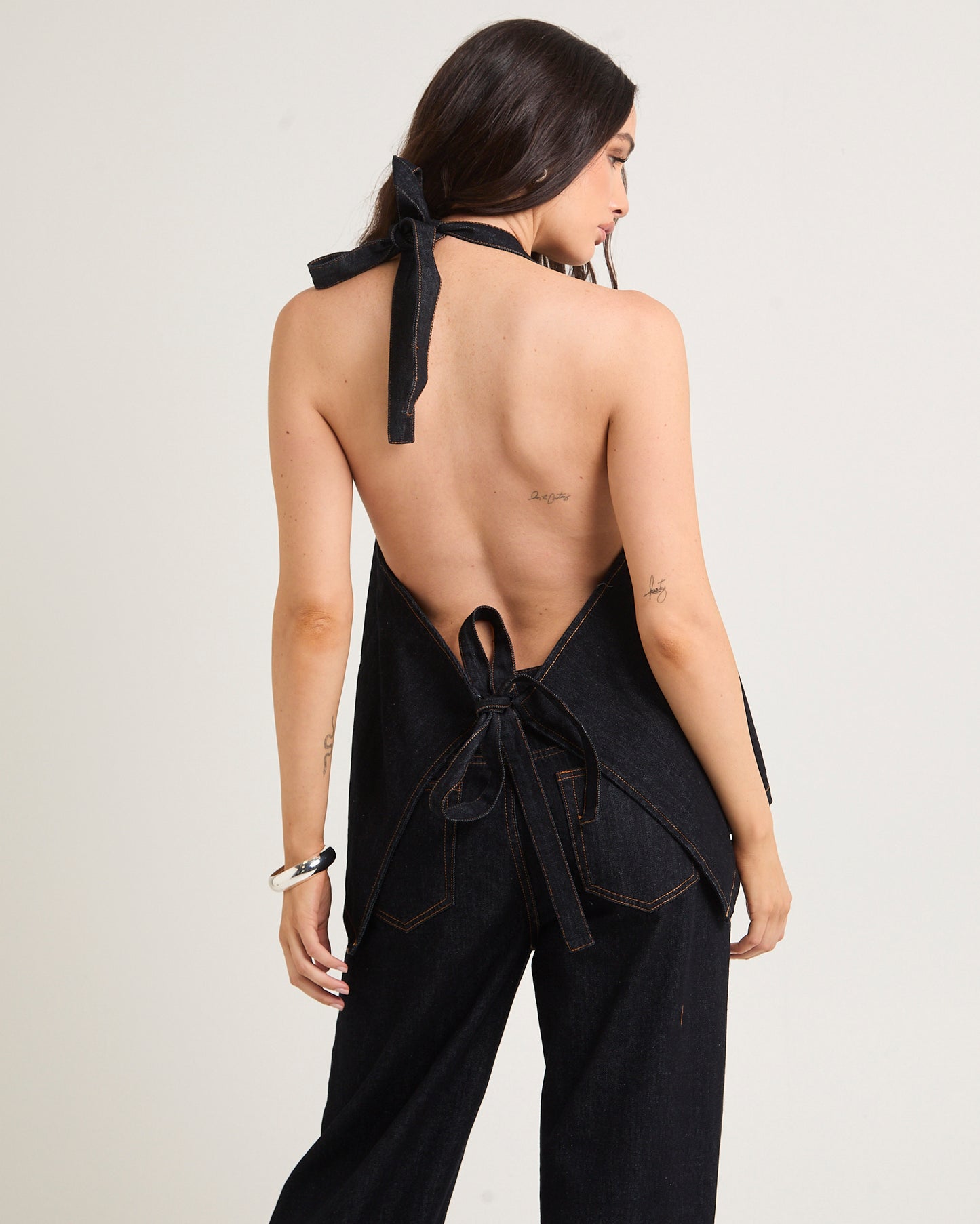 Hills Halter Denim Top