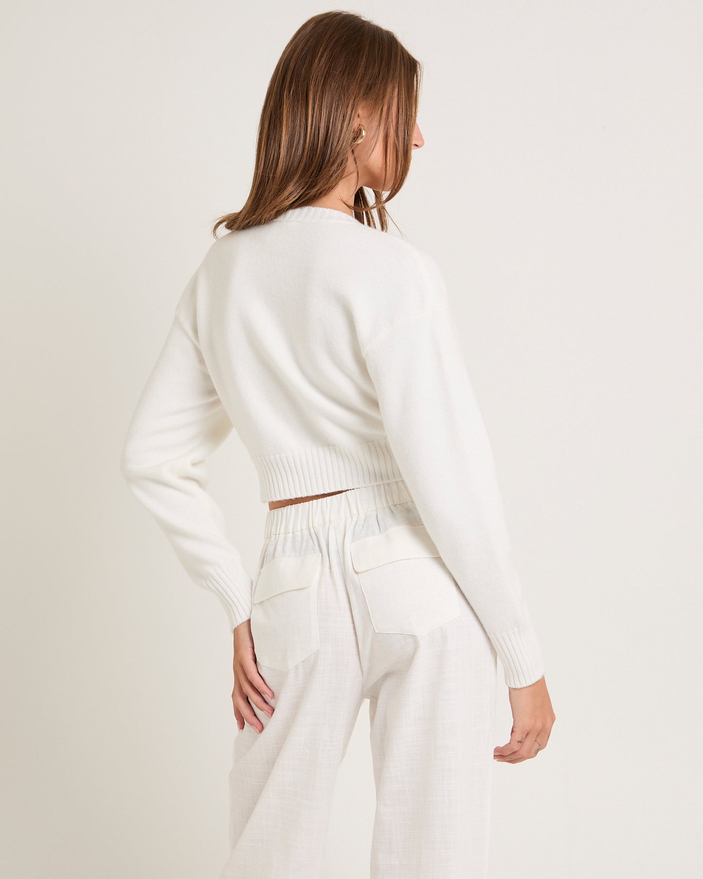 Tasmine Cropped Knit Sweater