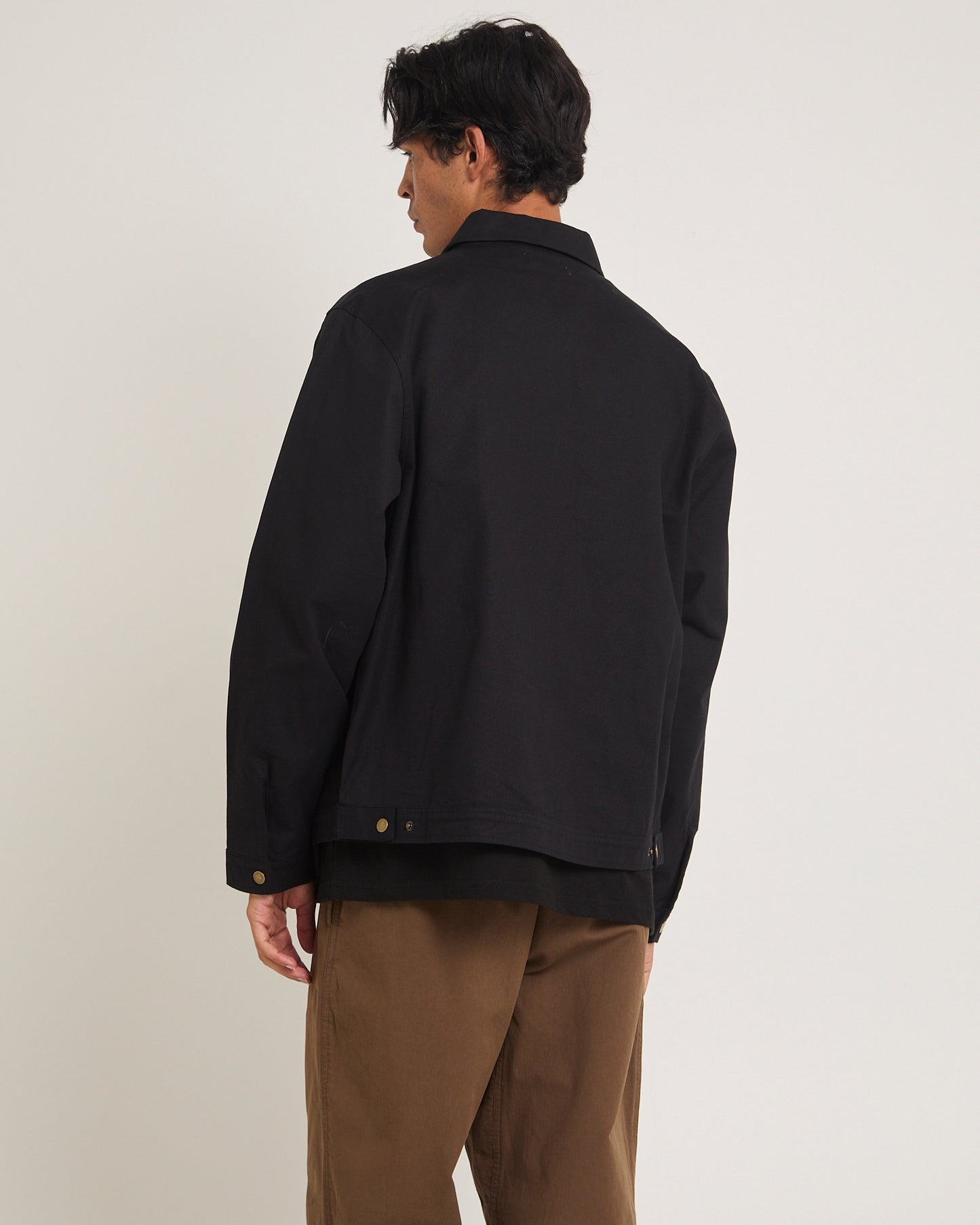 Unlined Canvas Zip Jacket