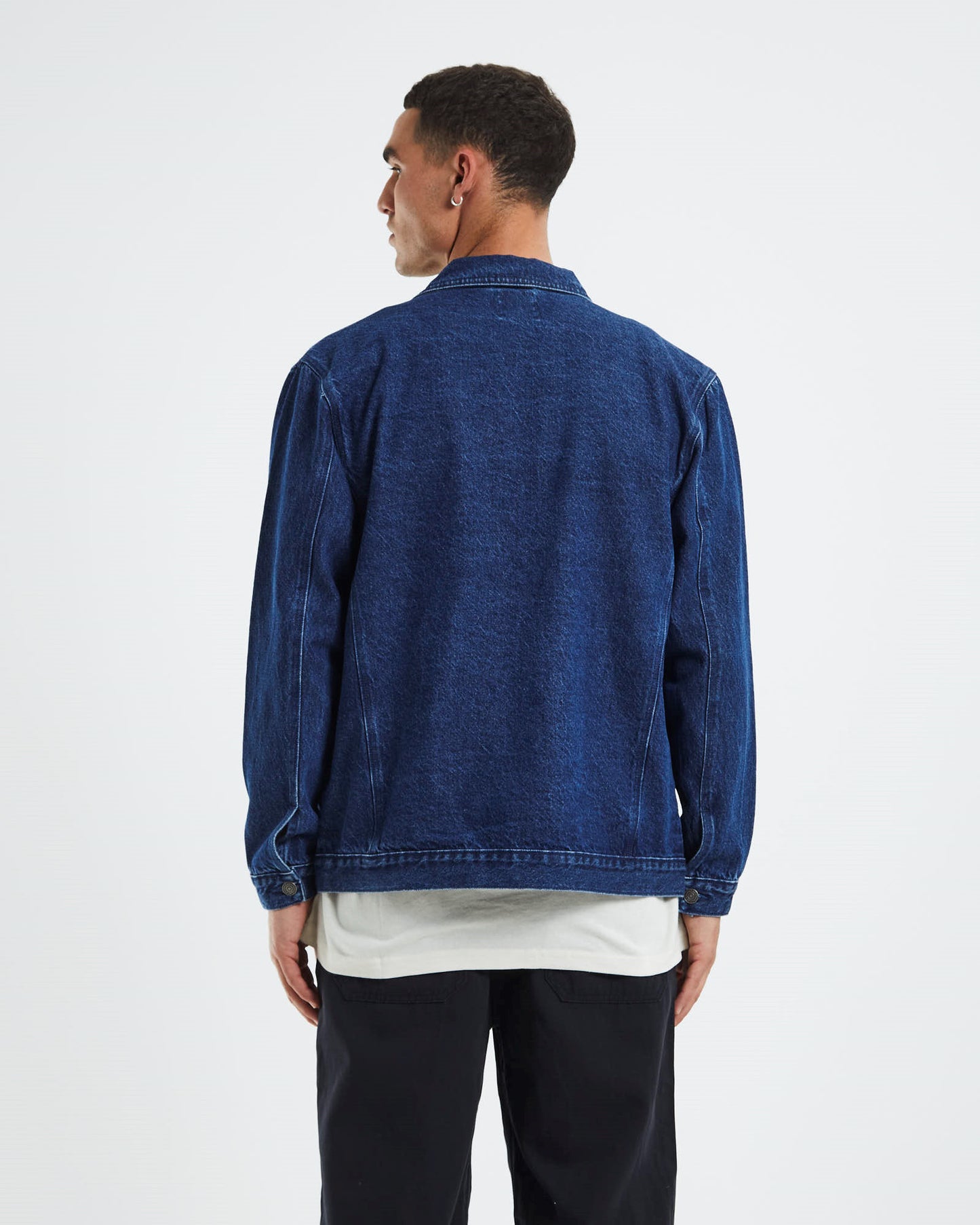 Worker Denim Jacket Stone Wash Blue