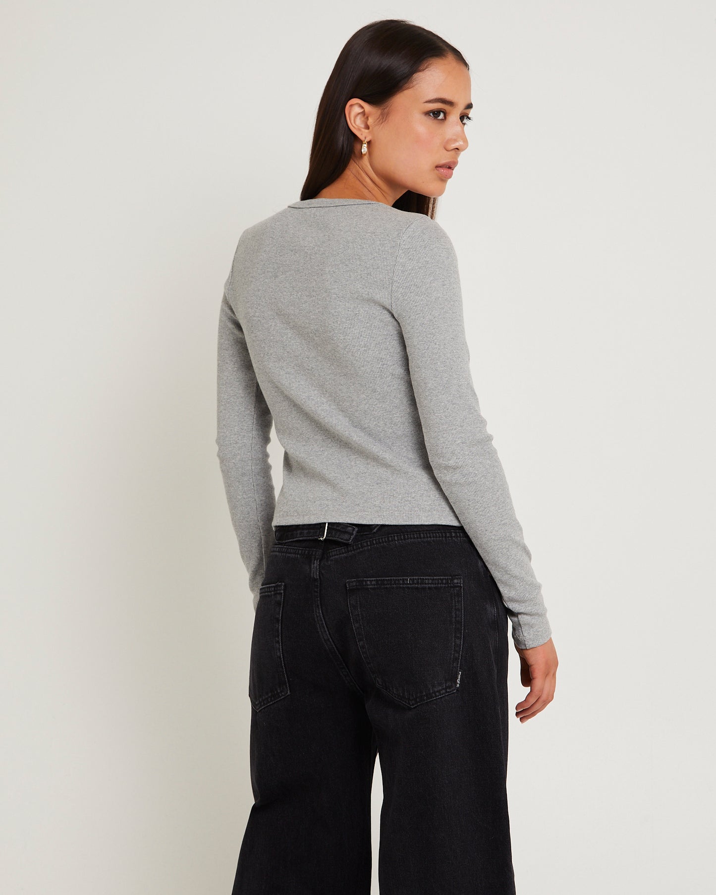 Maddy Button Asymmetric Top