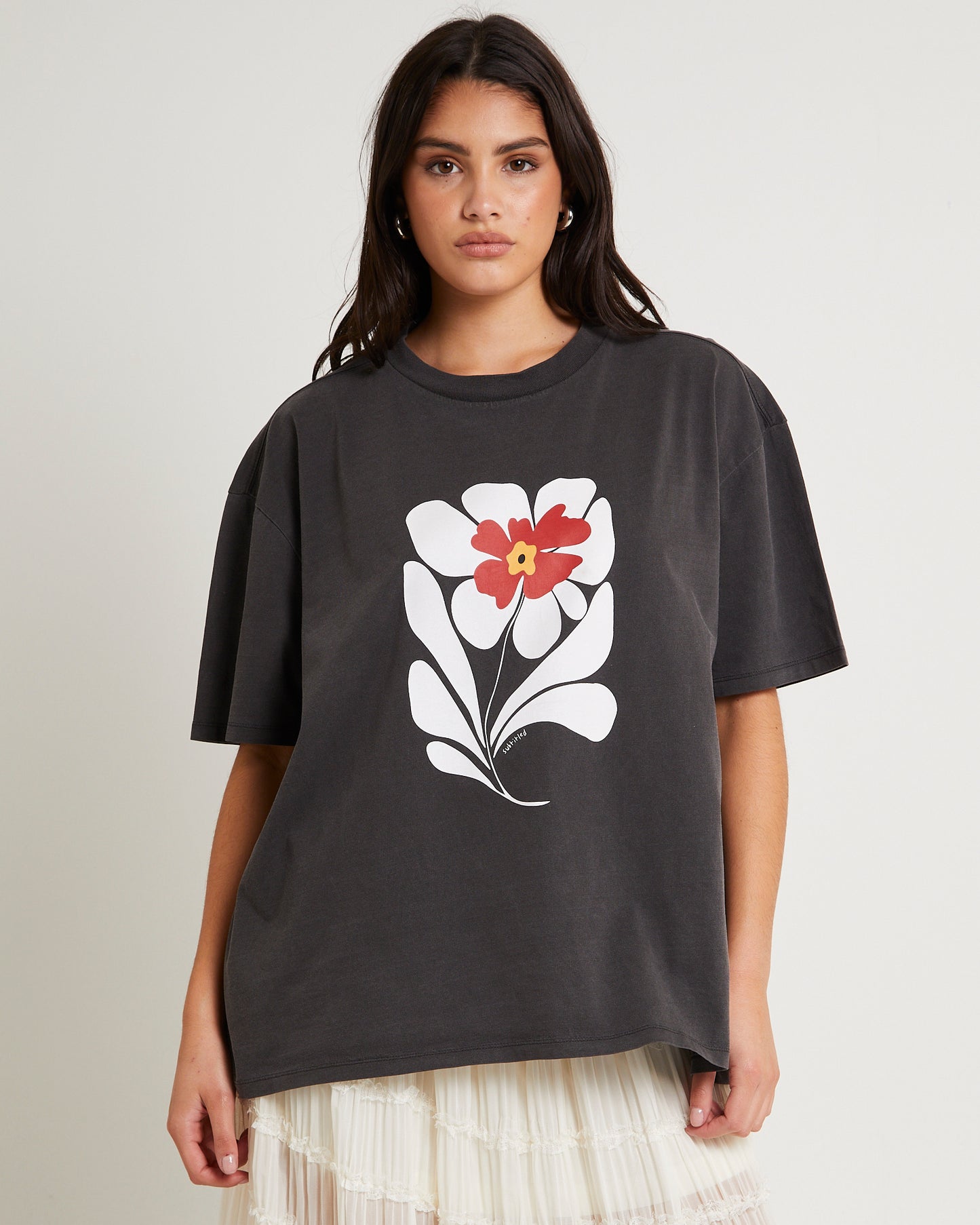 Flora Washed Oversized T-Shirt