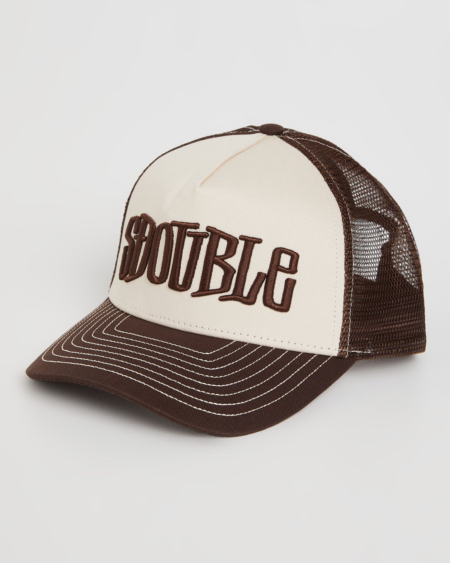 Mid-Block Curved Peak Trucker Cap