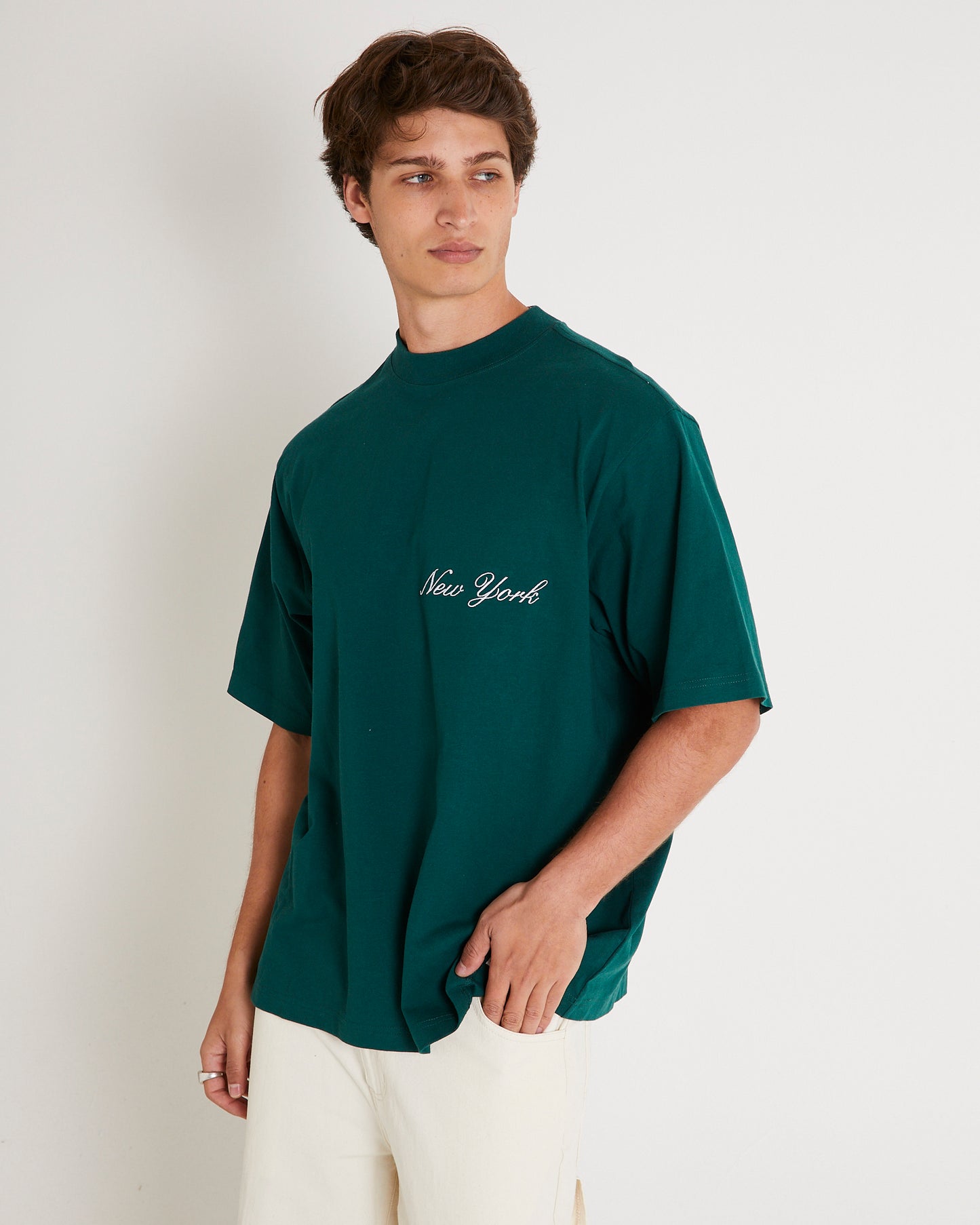 New York Yankees Script Boxy T-Shirt
