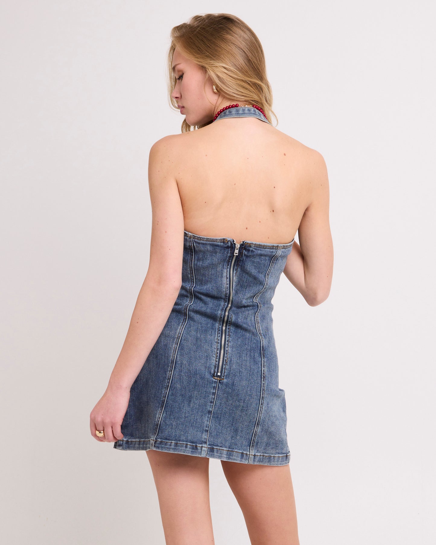 Allegra Denim Corset Mini Dress